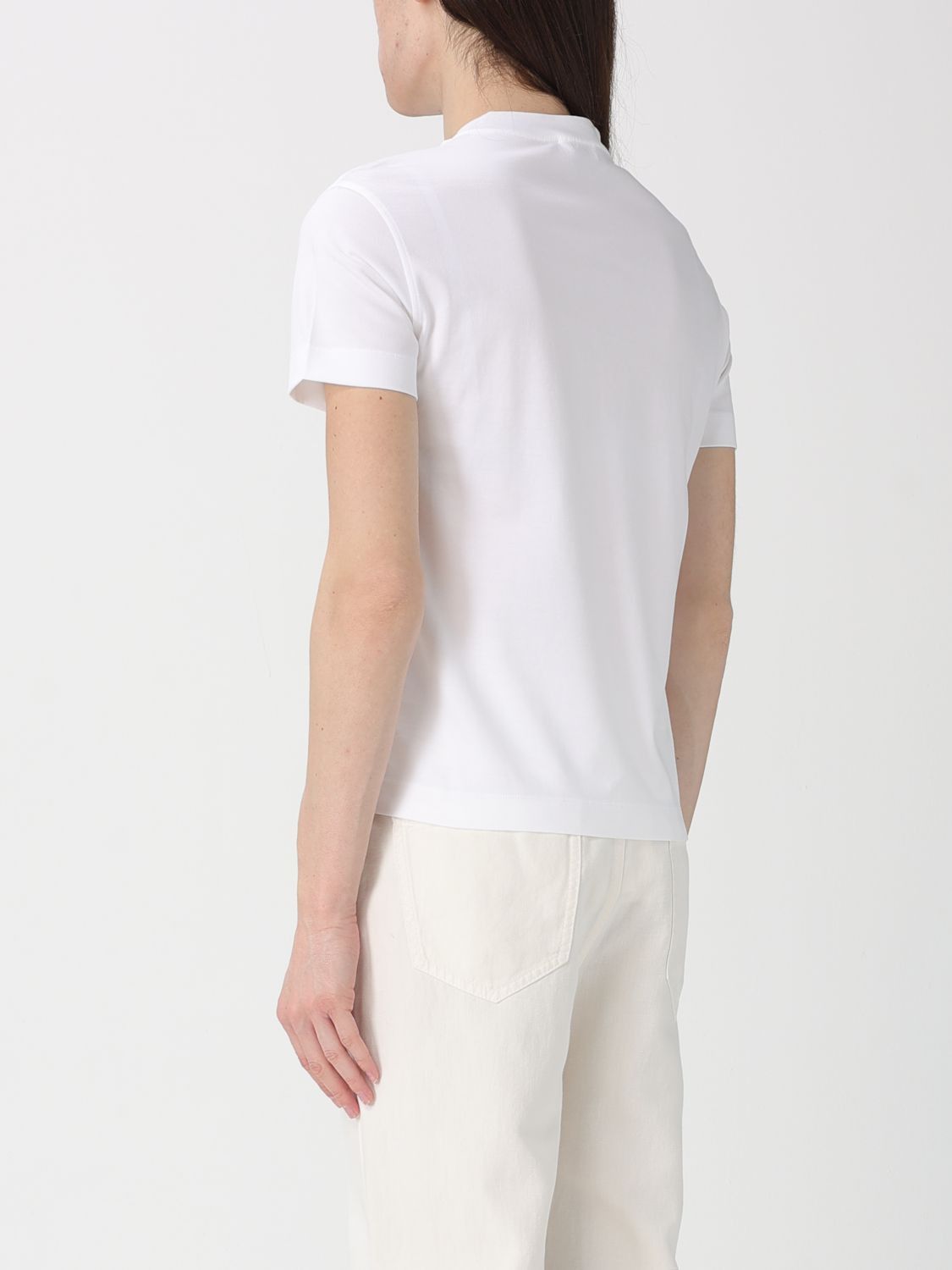 Brunello Cucinelli Brunello Cucinelli T-Shirt Woman White Size XL / US 12-14 / IT 48-50 - 3 Thumbnail