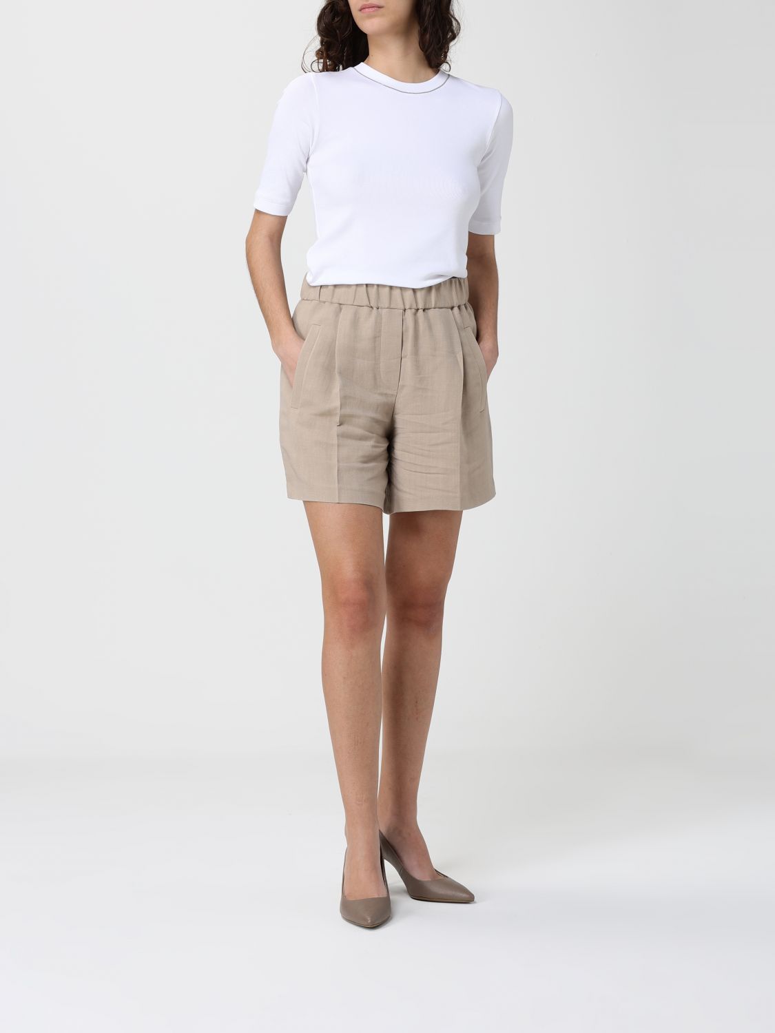 Brunello Cucinelli Brunello Cucinelli T-Shirt Woman White Size XL / US 12-14 / IT 48-50 - 2 Thumbnail