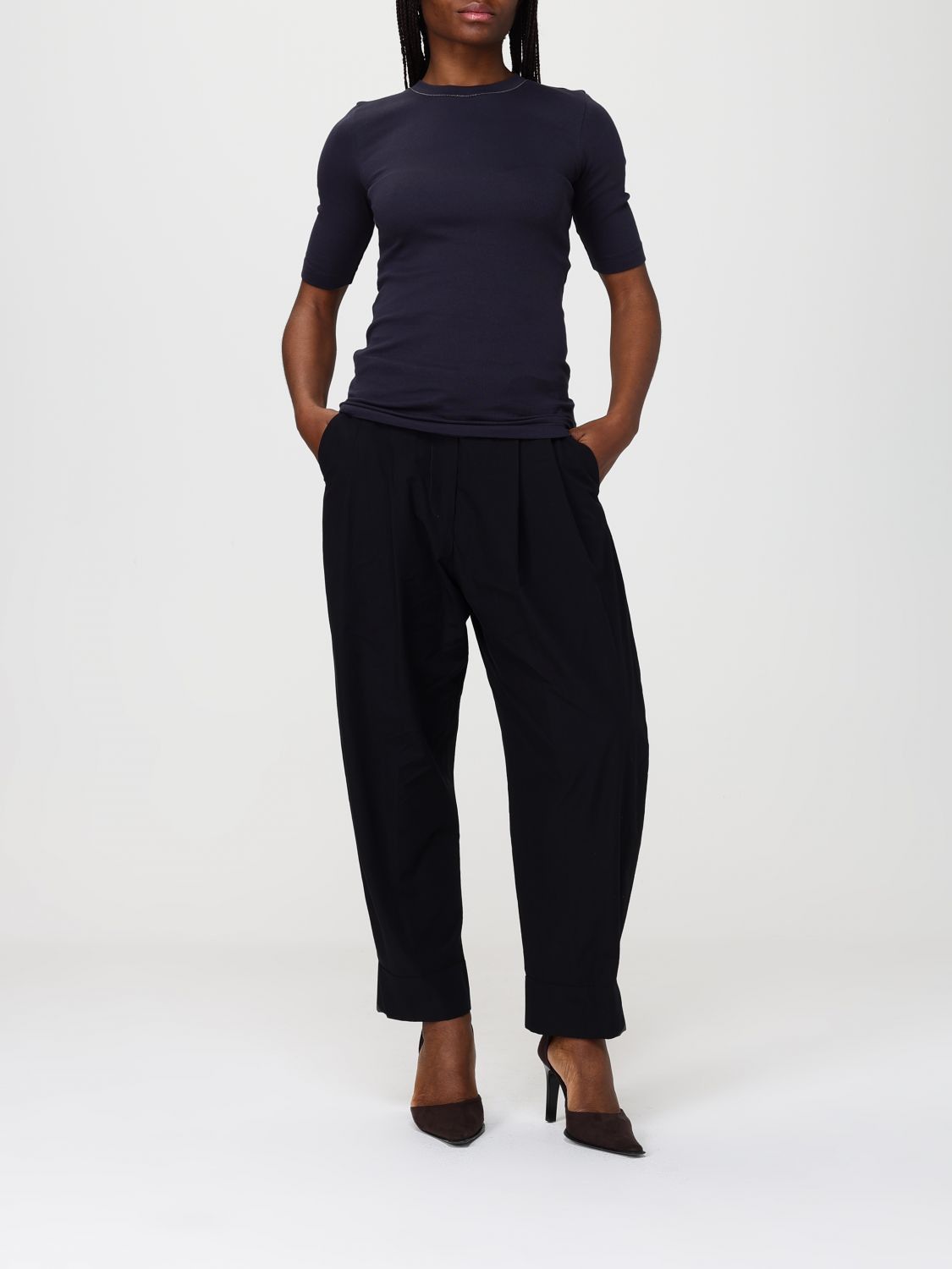Brunello Cucinelli Brunello Cucinelli T-Shirt Woman Ocean Size XS / US 0-2 / IT 36-38 - 2 Thumbnail