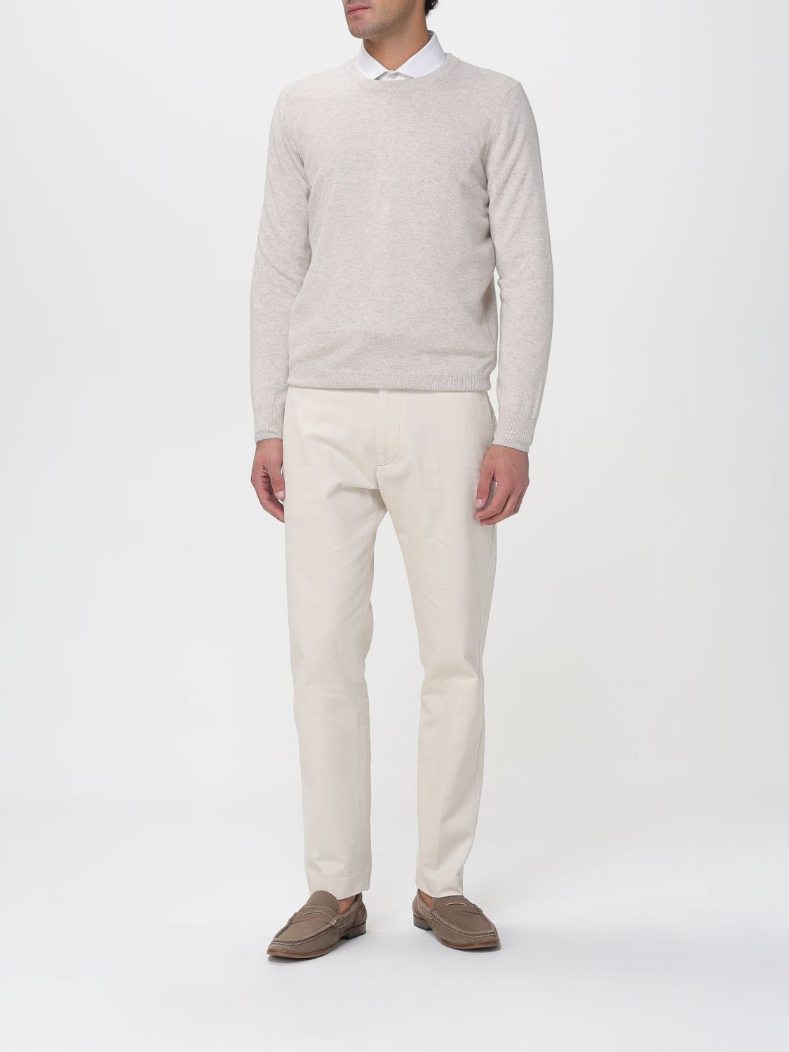 Brunello Cucinelli Brunello Cucinelli Sweater Men Beige Size US M / EU 48-50 / 2 - 2 Thumbnail