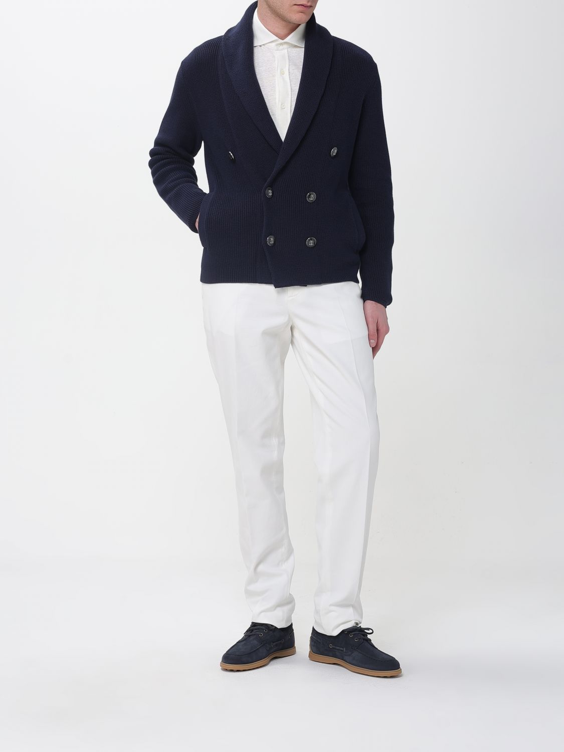 Brunello Cucinelli Brunello Cucinelli Sweater Men Navy Size US M / EU 48-50 / 2 - 2 Thumbnail