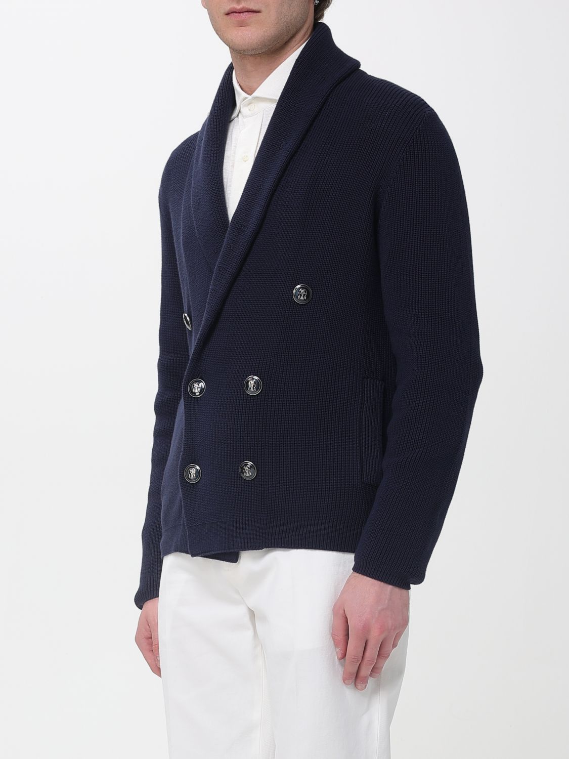 Brunello Cucinelli Brunello Cucinelli Sweater Men Navy Size US M / EU 48-50 / 2 - 4 Thumbnail