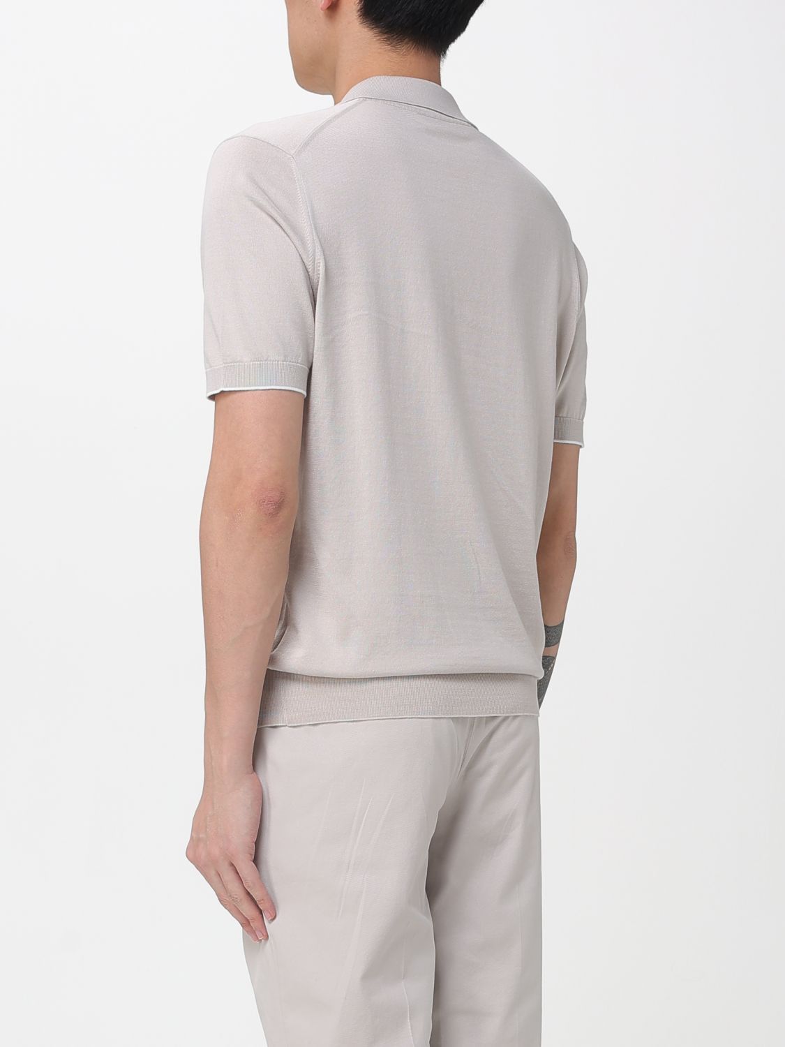 Brunello Cucinelli Brunello Cucinelli Polo Shirt Men Beige Size US L / EU 52-54 / 3 - 3 Thumbnail