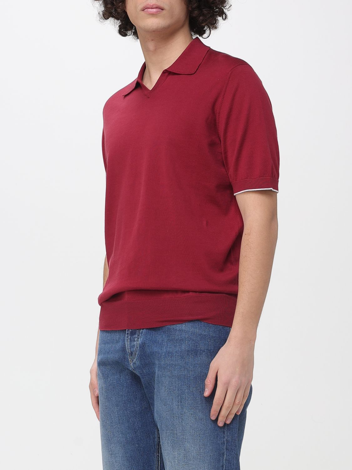 Brunello Cucinelli Brunello Cucinelli Polo Shirt Men Red Size US XL / EU 56 / 4 - 4 Thumbnail