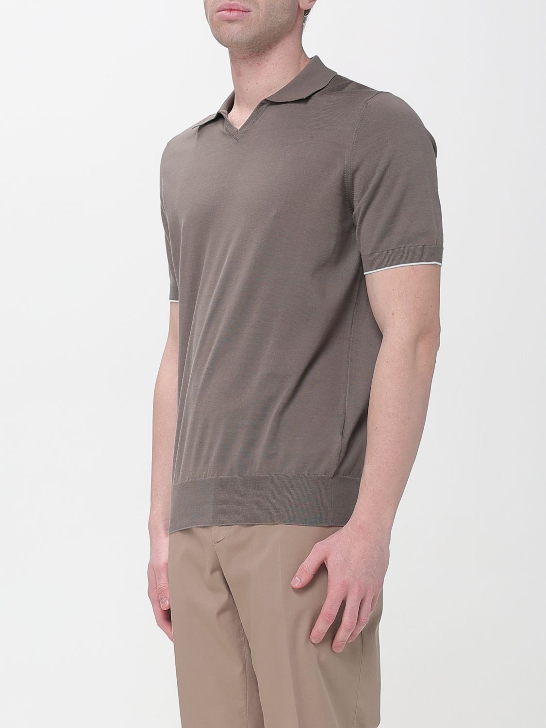 Brunello Cucinelli Brunello Cucinelli Polo Shirt Men Brown Size US L / EU 52-54 / 3 - 4 Thumbnail