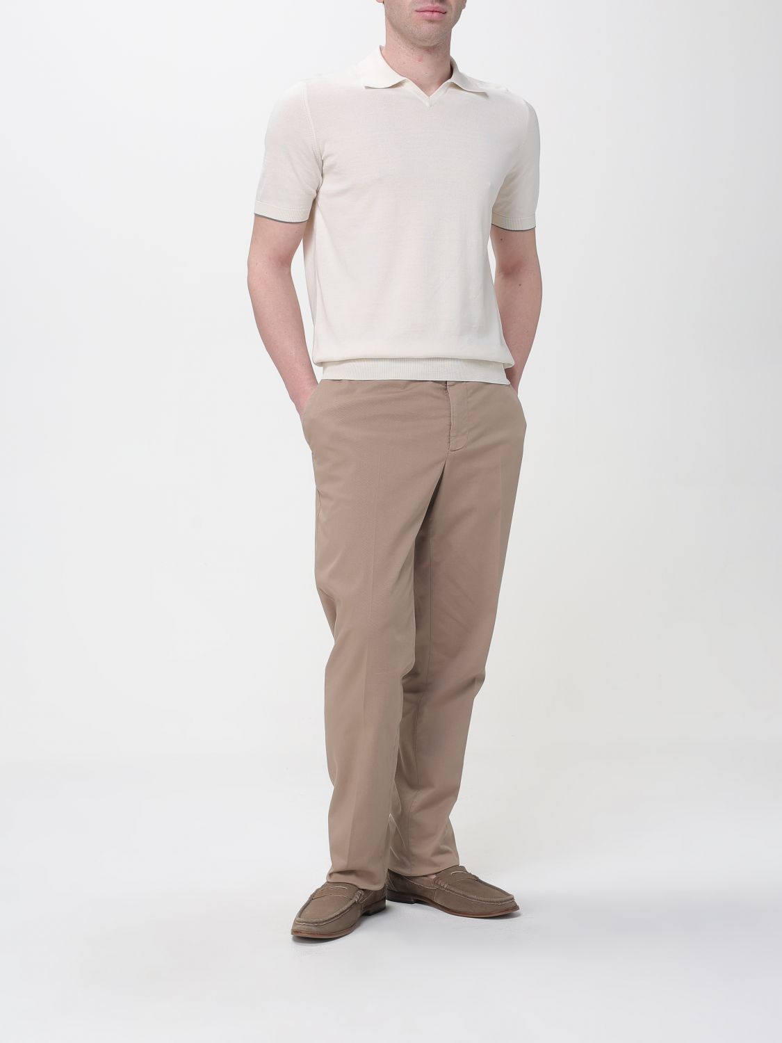 Brunello Cucinelli Brunello Cucinelli Polo Shirt Men White Size US M / EU 48-50 / 2 - 2 Thumbnail