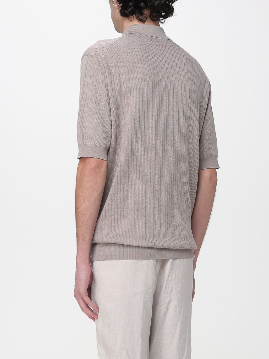 Brunello Cucinelli Brunello Cucinelli Polo Shirt Men Beige Size US XXL / EU 58 / 5 - 3 Thumbnail