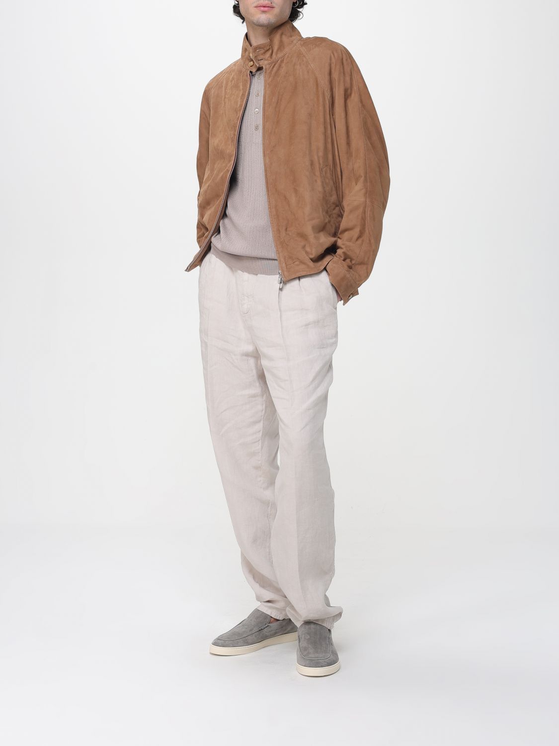 Brunello Cucinelli Brunello Cucinelli Polo Shirt Men Beige Size US XXL / EU 58 / 5 - 2 Thumbnail