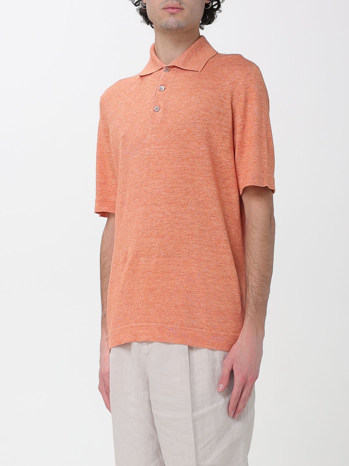 Brunello Cucinelli Brunello Cucinelli Polo Shirt Men Orange Size US M / EU 48-50 / 2 - 4 Thumbnail