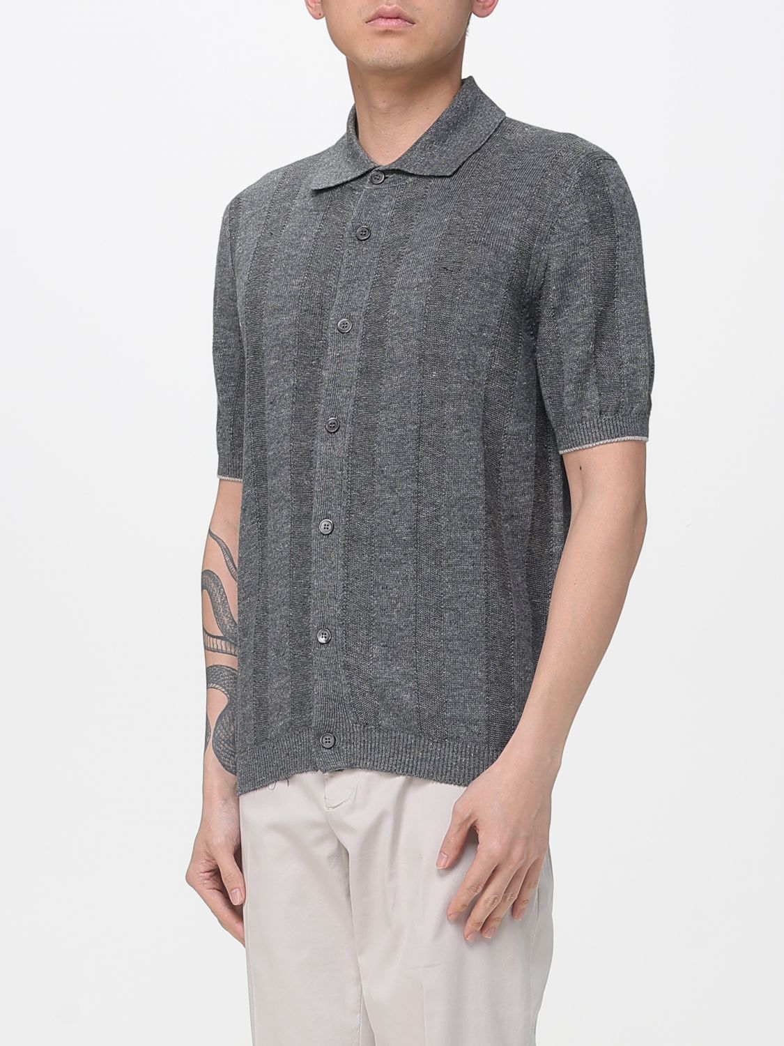 Brunello Cucinelli Brunello Cucinelli Shirt Men Grey Size US XXL / EU 58 / 5 - 4 Thumbnail