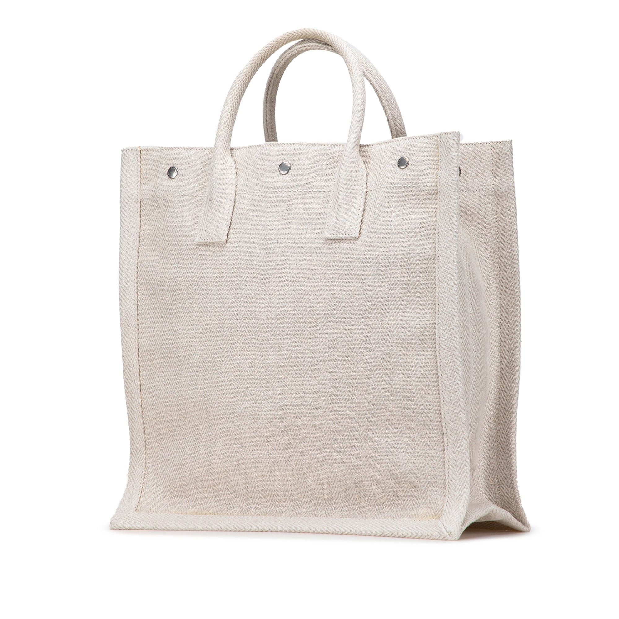 Saint Laurent Paris Canvas Rive Gauche North South Tote Size ONE SIZE - 2 Thumbnail