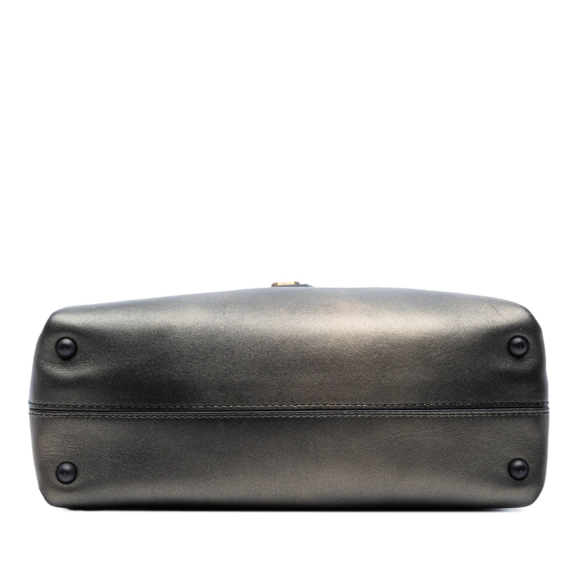 Bottega Veneta Small Intrecciato Trimmed Metallic Nappa Grommet Piazza Satchel Size ONE SIZE - 3 Thumbnail