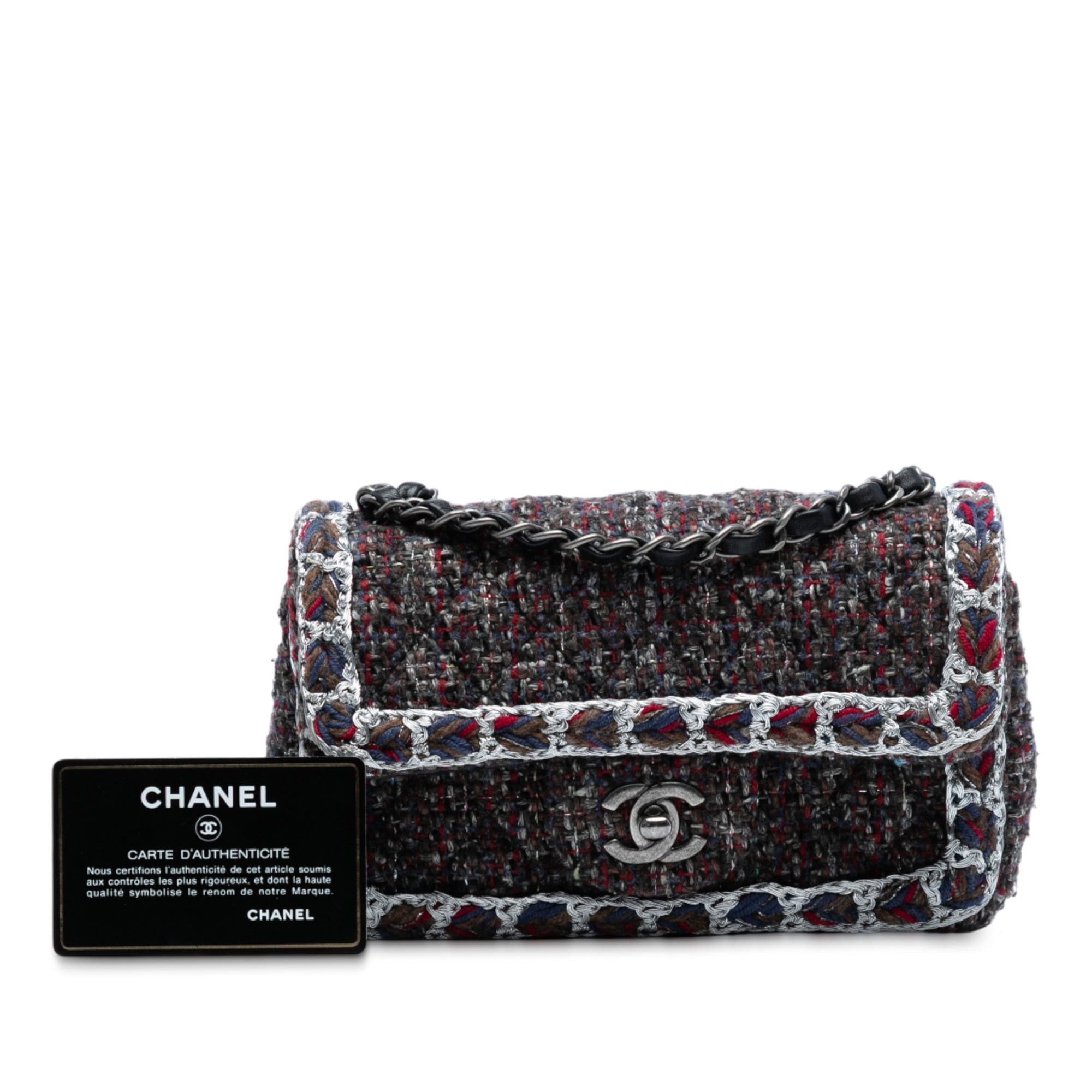Chanel Mini Rectangular Classic Tweed Braided Single Flap Size ONE SIZE - 8 Thumbnail