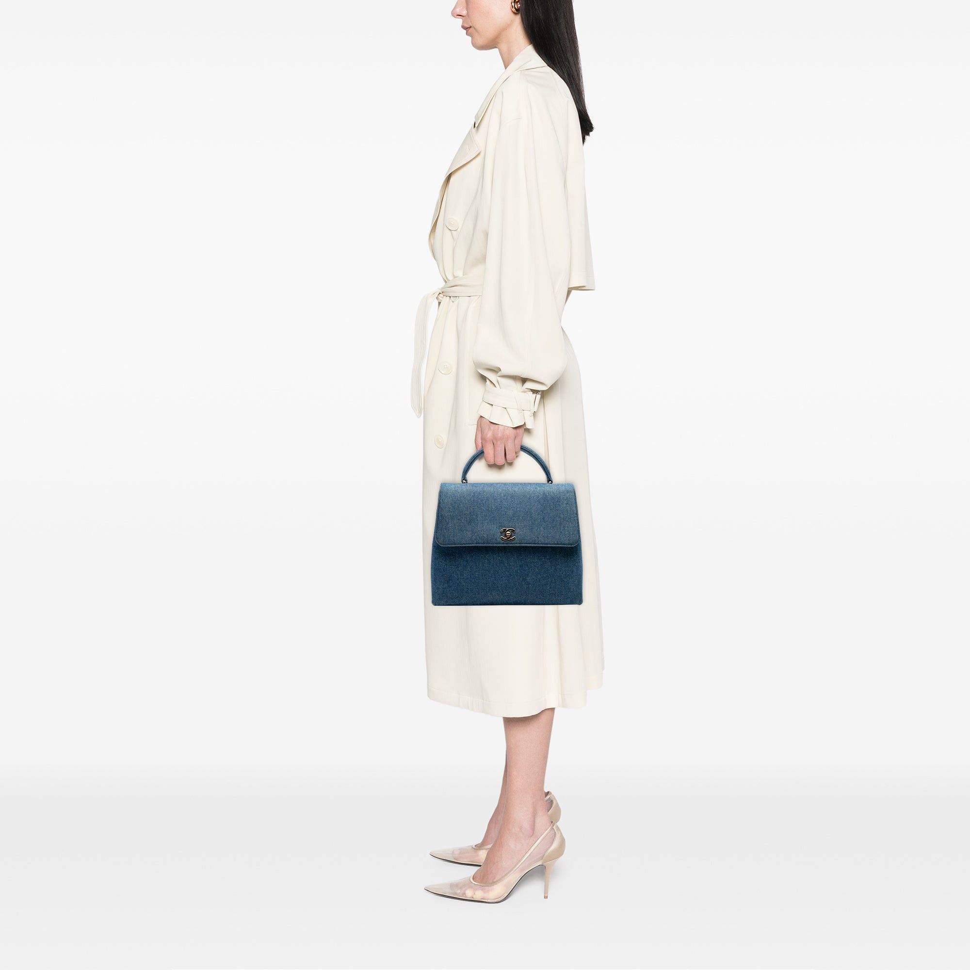 Chanel CC Denim Kelly Top Handle Bag Size ONE SIZE - 7 Thumbnail