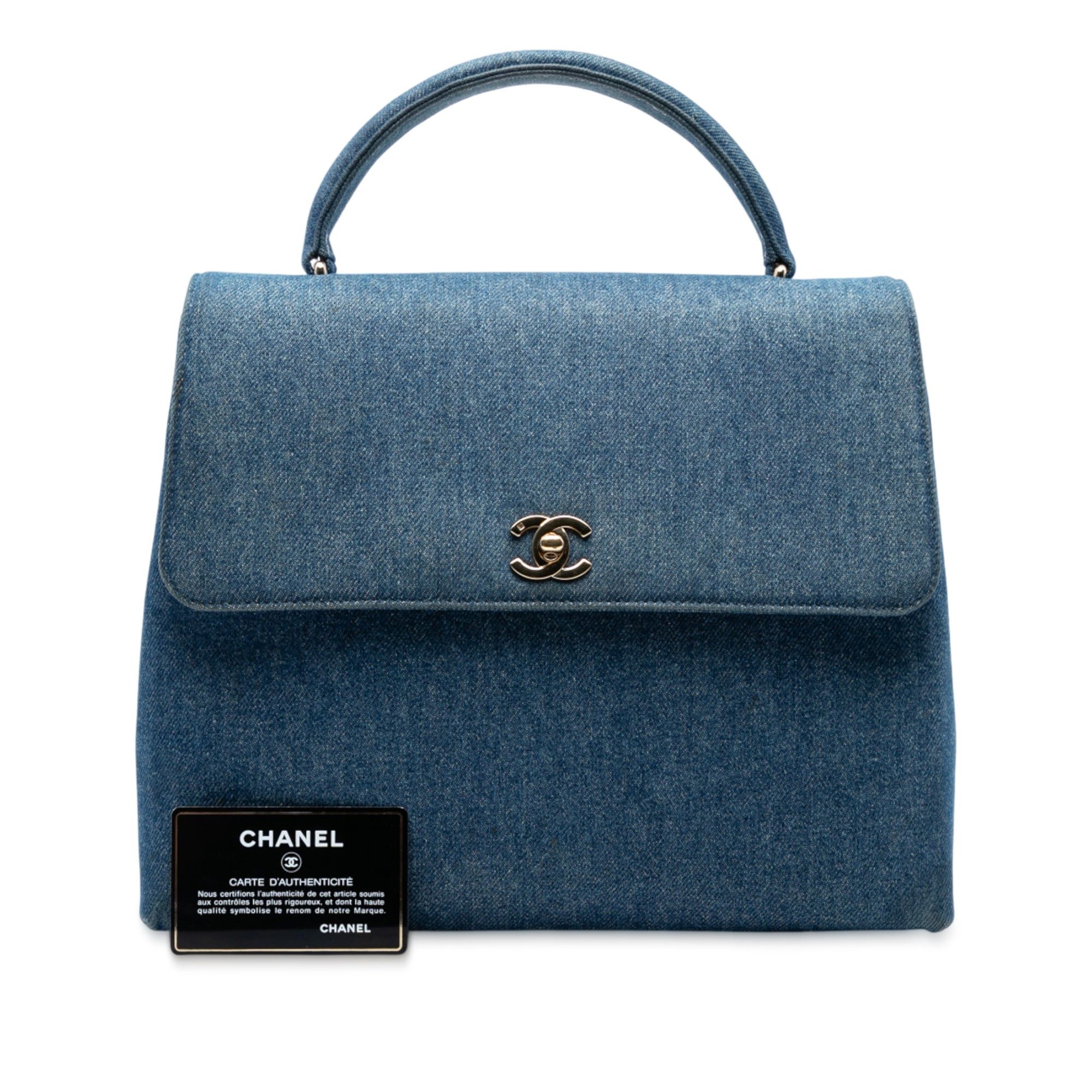 Chanel CC Denim Kelly Top Handle Bag Size ONE SIZE - 8 Thumbnail