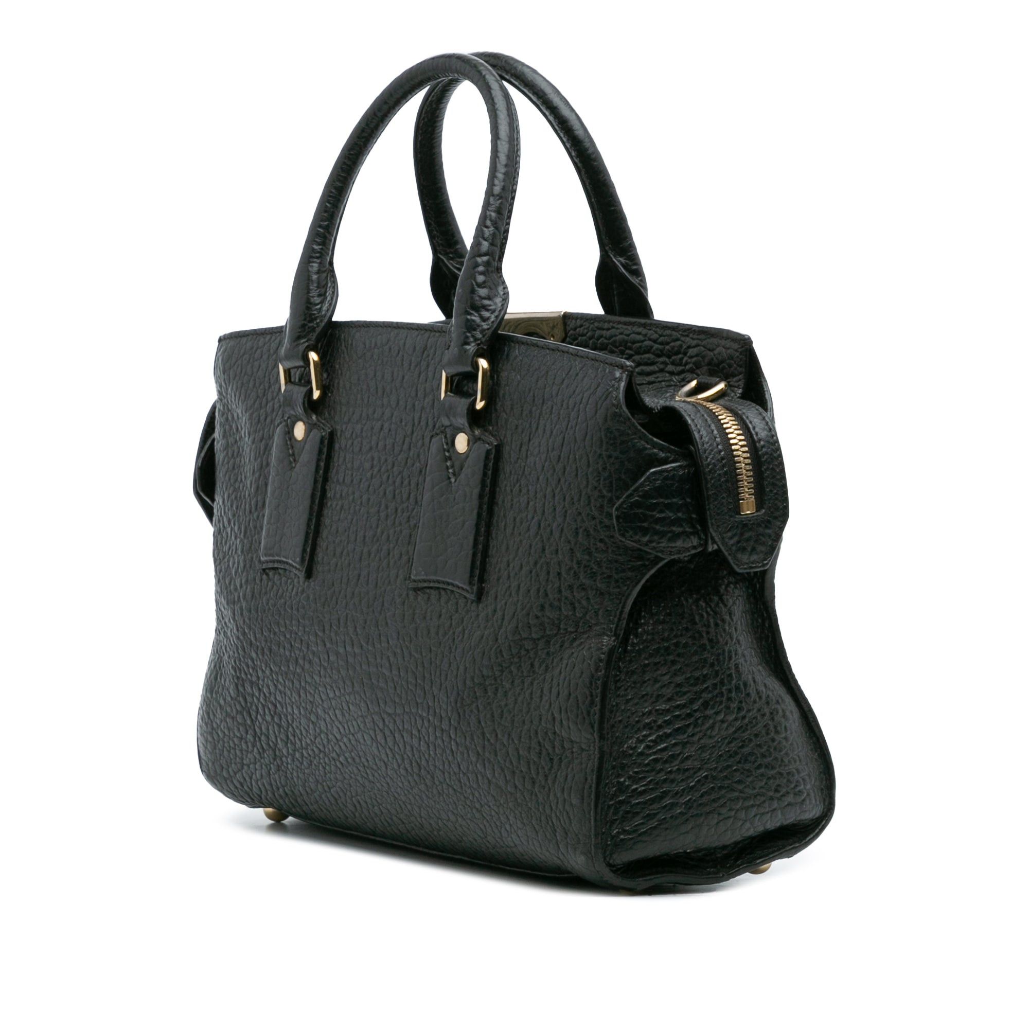 Burberry Medium Grained Leather Clifton Satchel Size ONE SIZE - 2 Thumbnail
