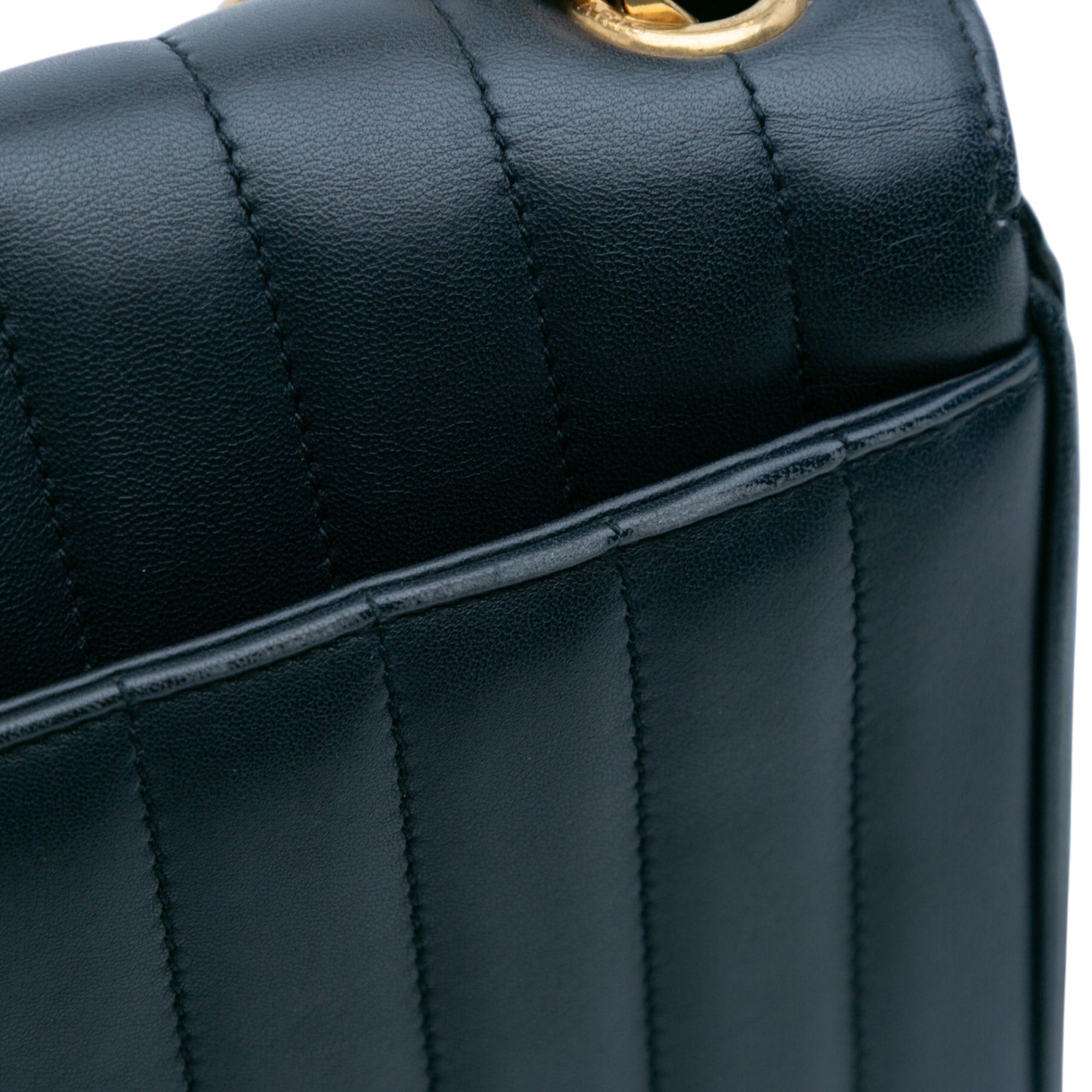 Saint Laurent Paris Medium Lambskin Monogram Vicky Chain Bag Size ONE SIZE - 8 Thumbnail