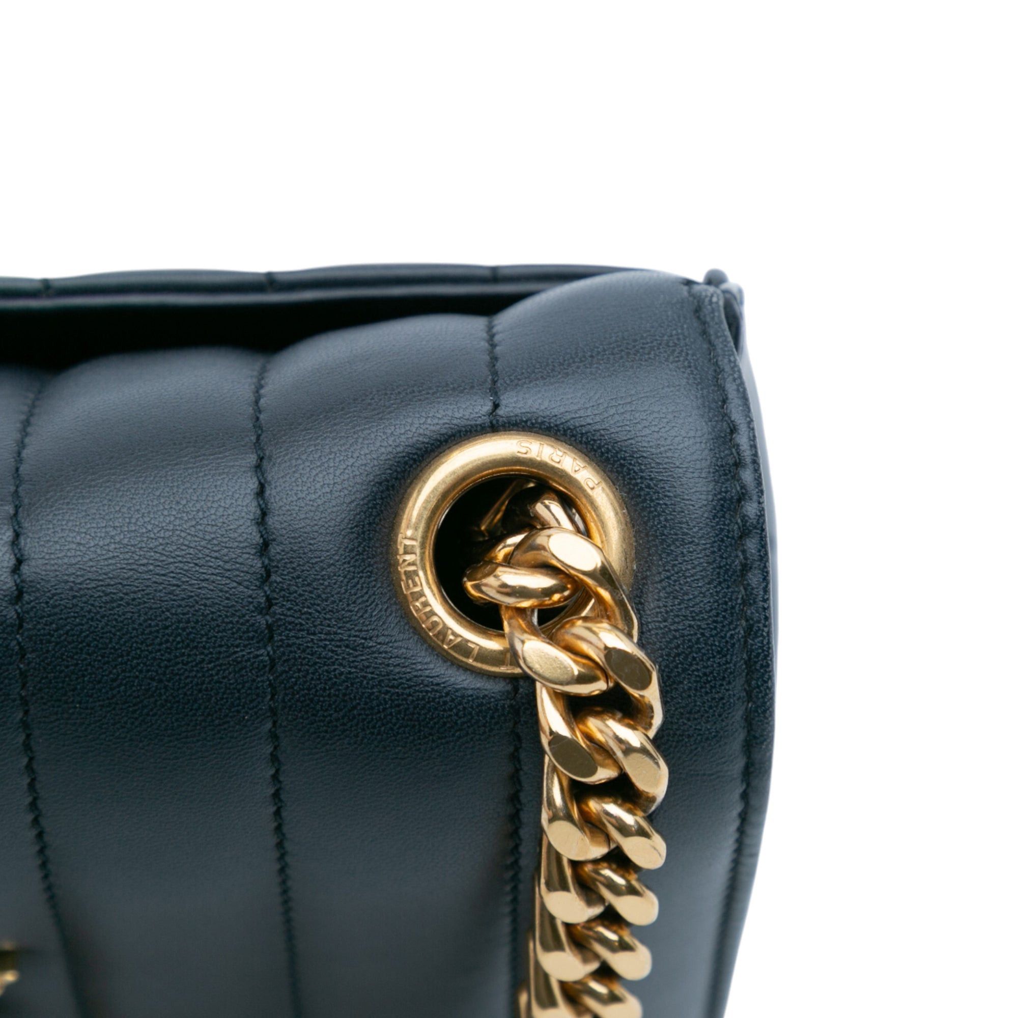 Saint Laurent Paris Medium Lambskin Monogram Vicky Chain Bag Size ONE SIZE - 9 Thumbnail