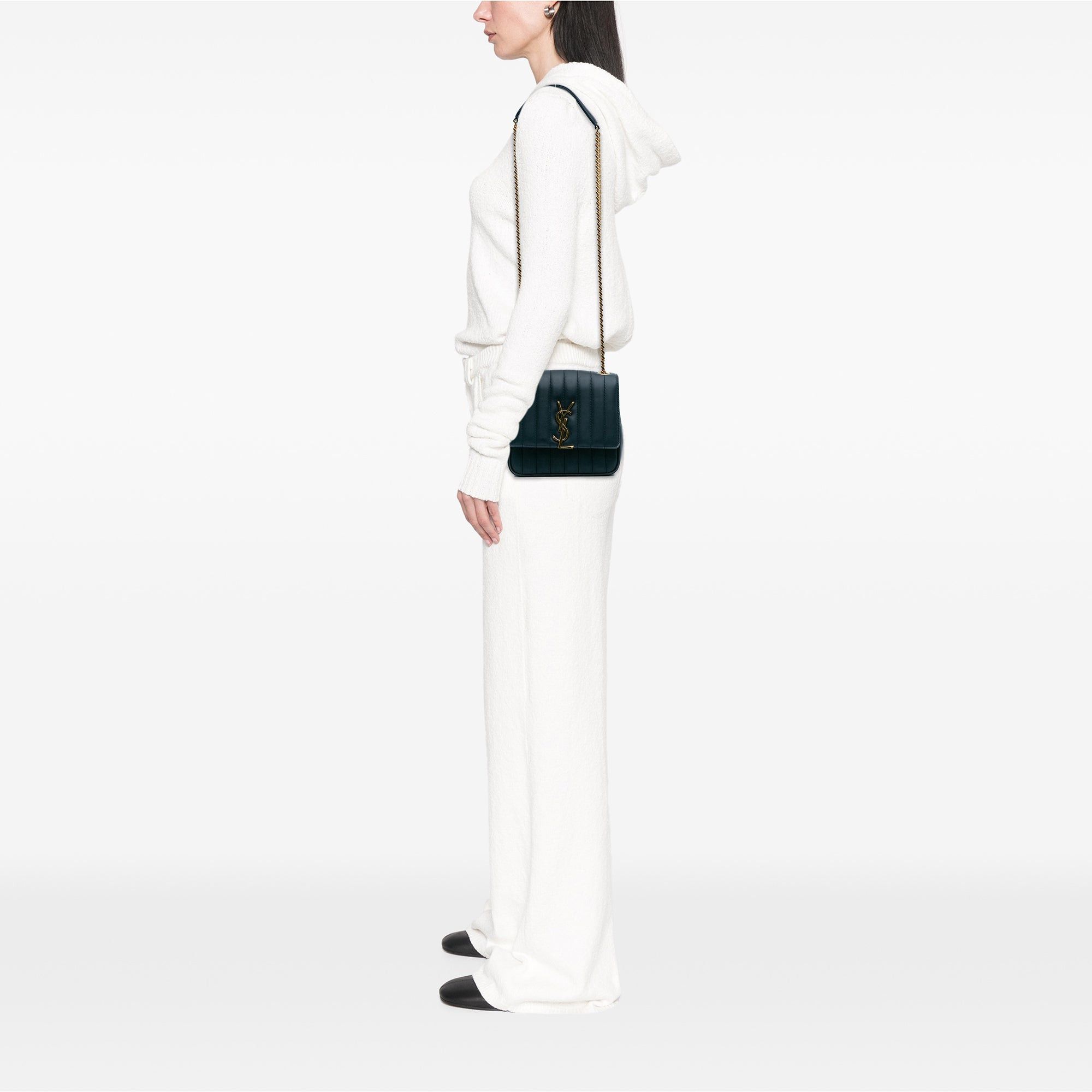 Saint Laurent Paris Medium Lambskin Monogram Vicky Chain Bag Size ONE SIZE - 11 Thumbnail