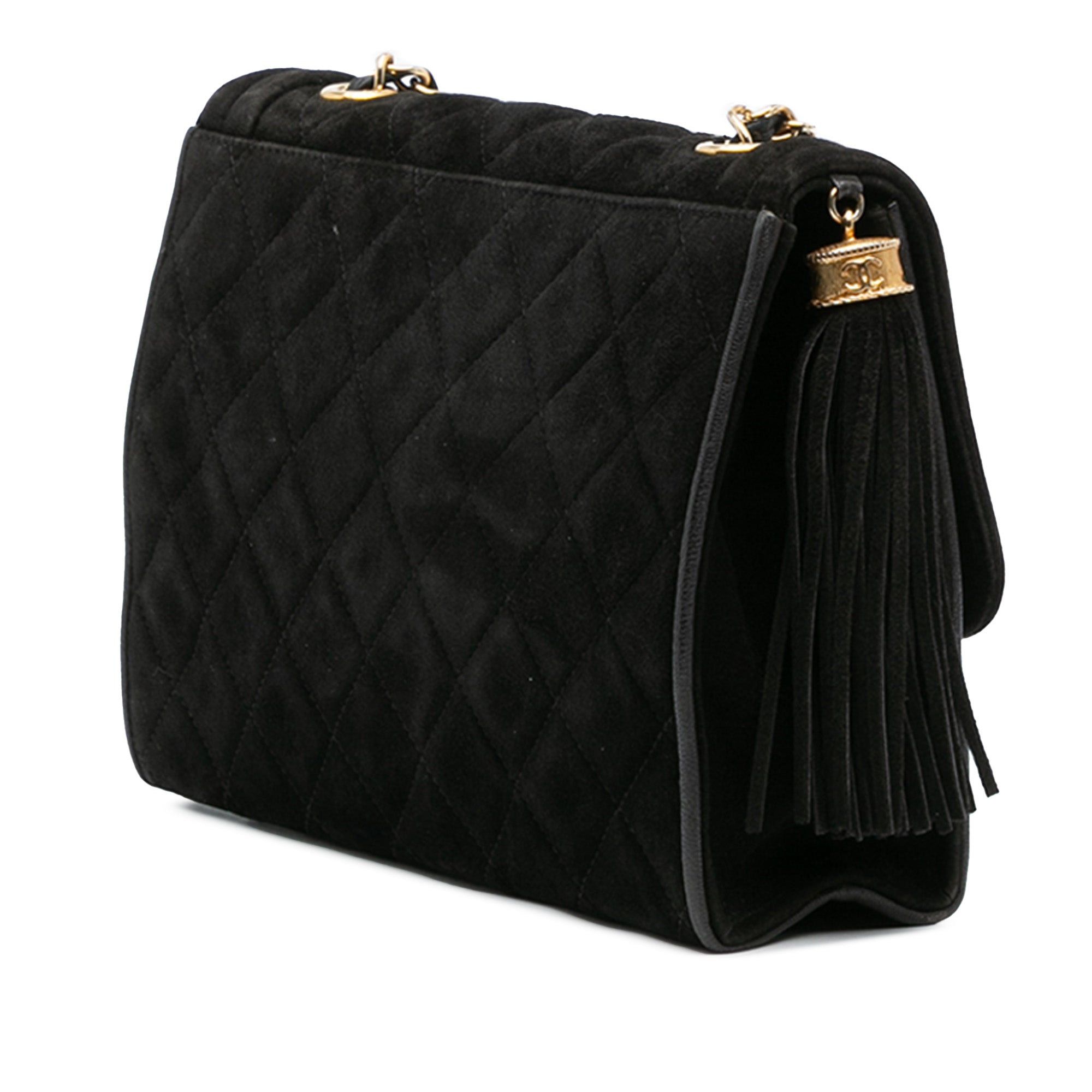 Chanel Quilted Suede Tassel Flap Size ONE SIZE - 2 Thumbnail