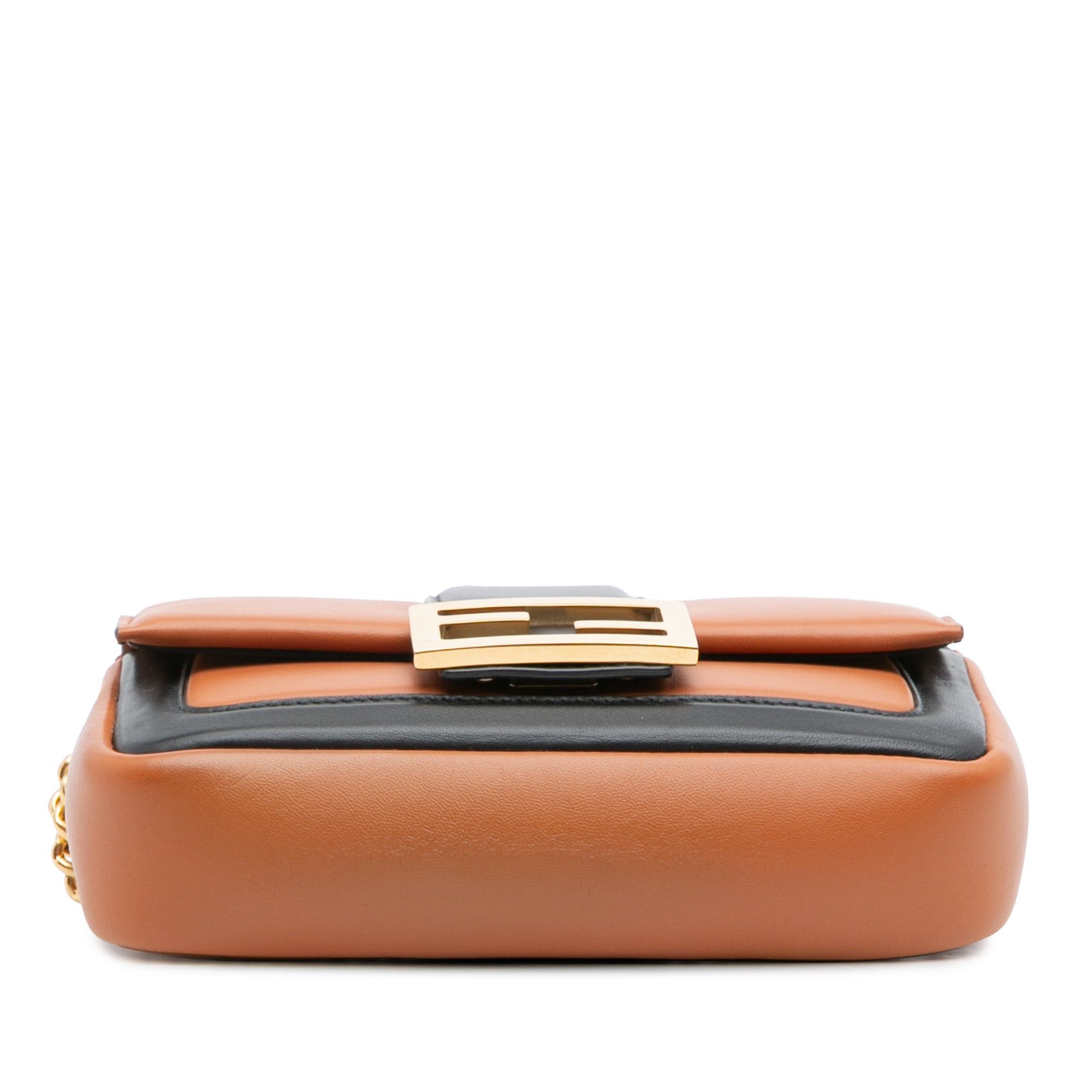 Fendi Mini Bicolor Nappa Apolo Chain Baguette Shoulder Bag Size ONE SIZE - 3 Thumbnail