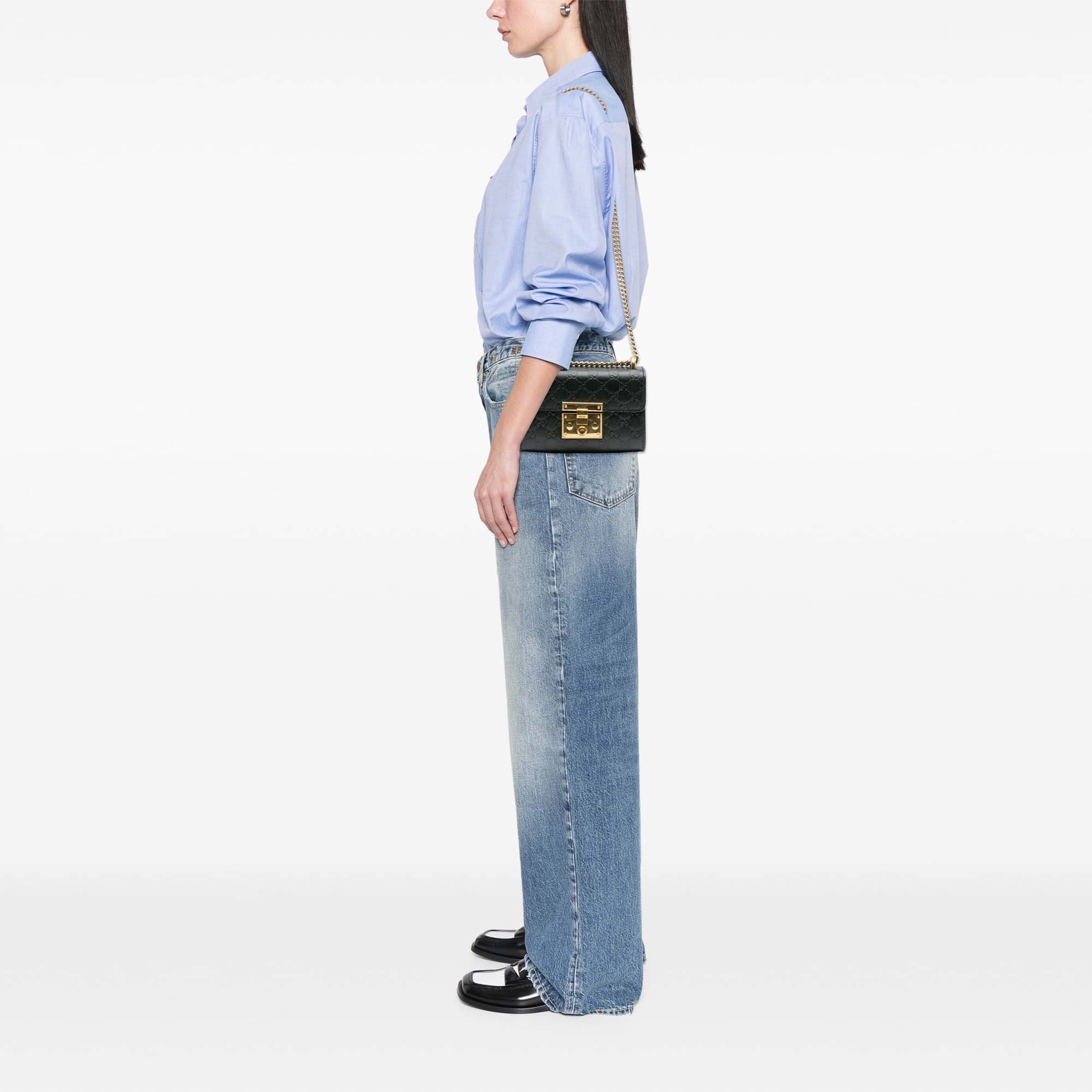 Gucci Small Guccissima Padlock Crossbody Size ONE SIZE - 11 Thumbnail
