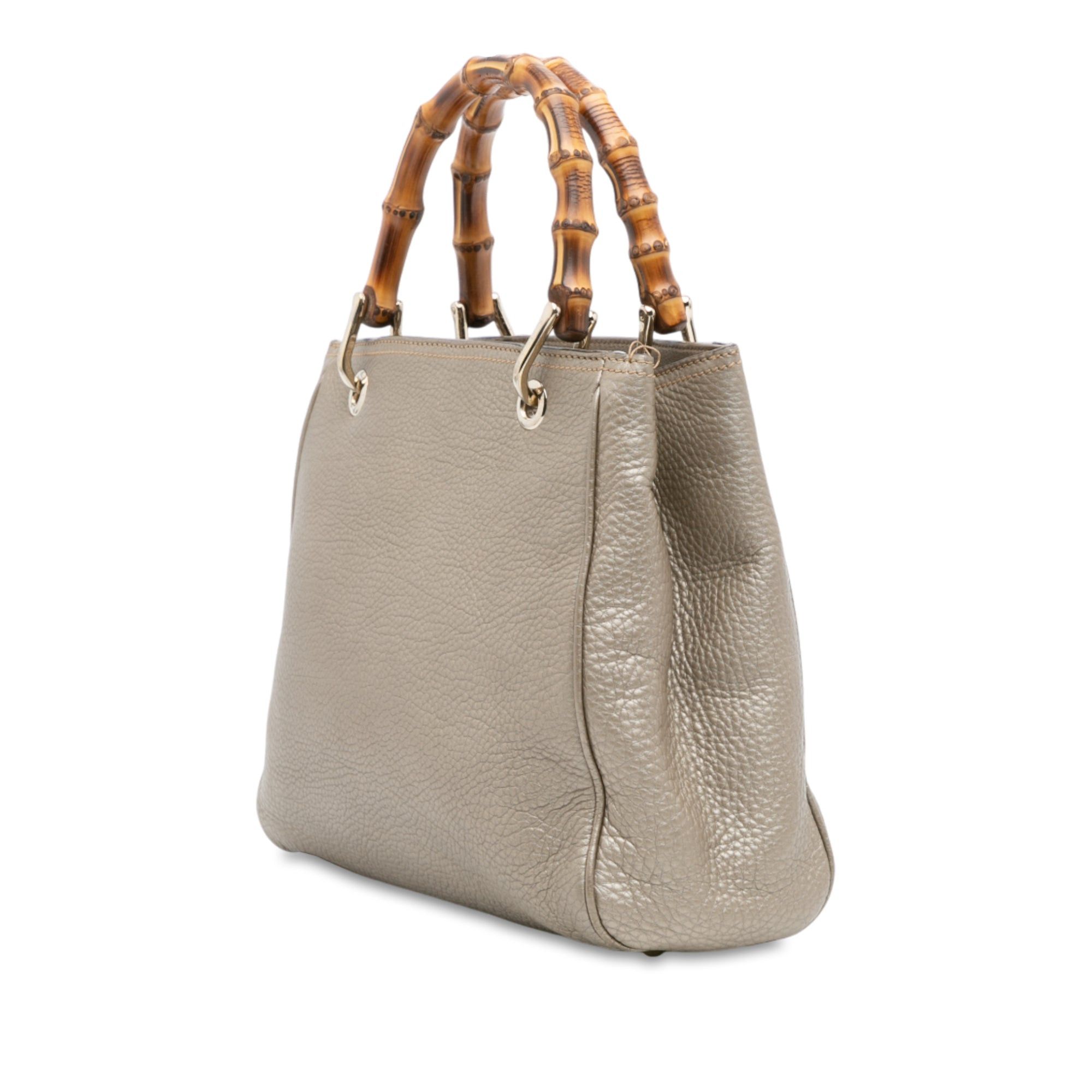 Gucci Small Calfskin Bamboo Shopper Satchel Size ONE SIZE - 2 Thumbnail