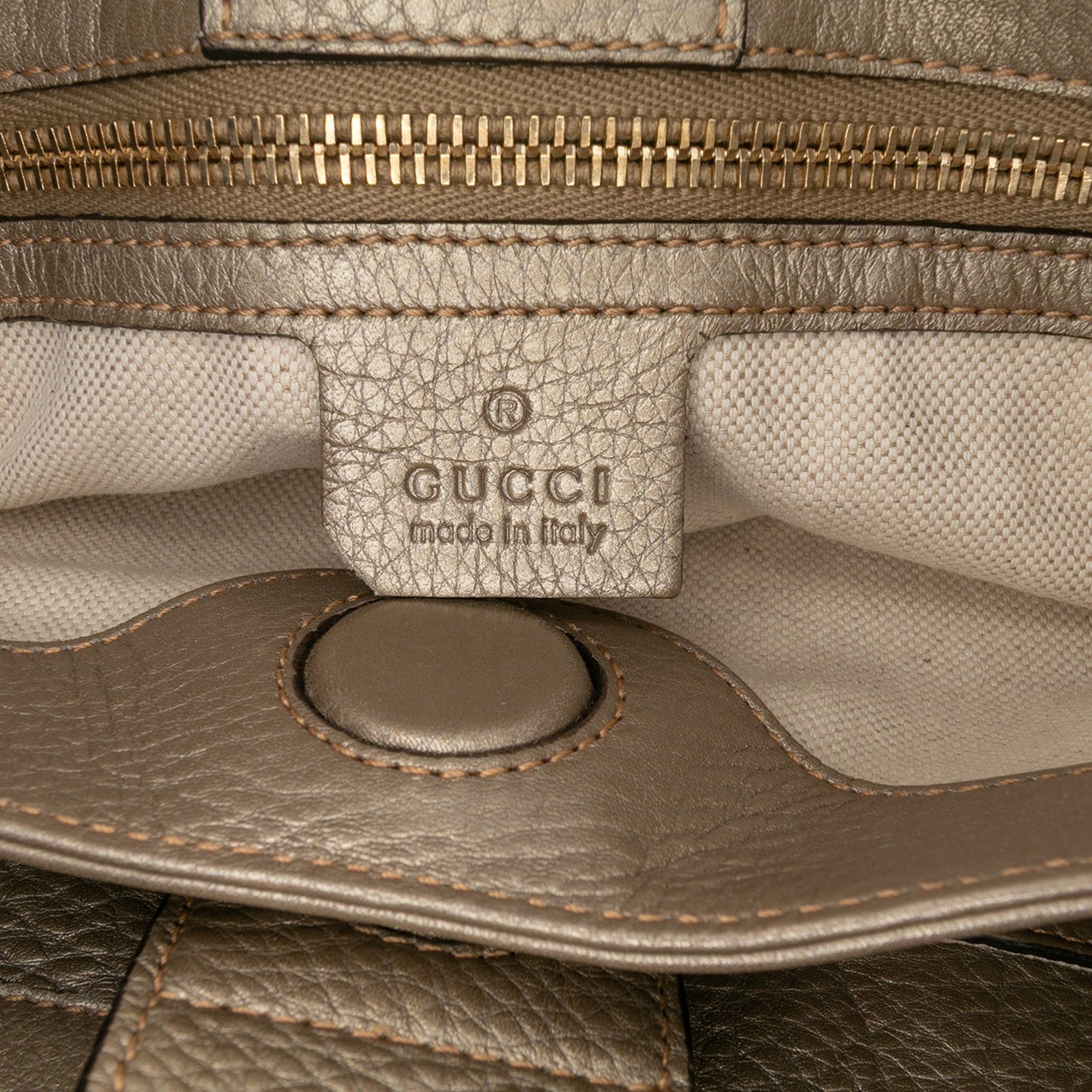 Gucci Small Calfskin Bamboo Shopper Satchel Size ONE SIZE - 5 Thumbnail