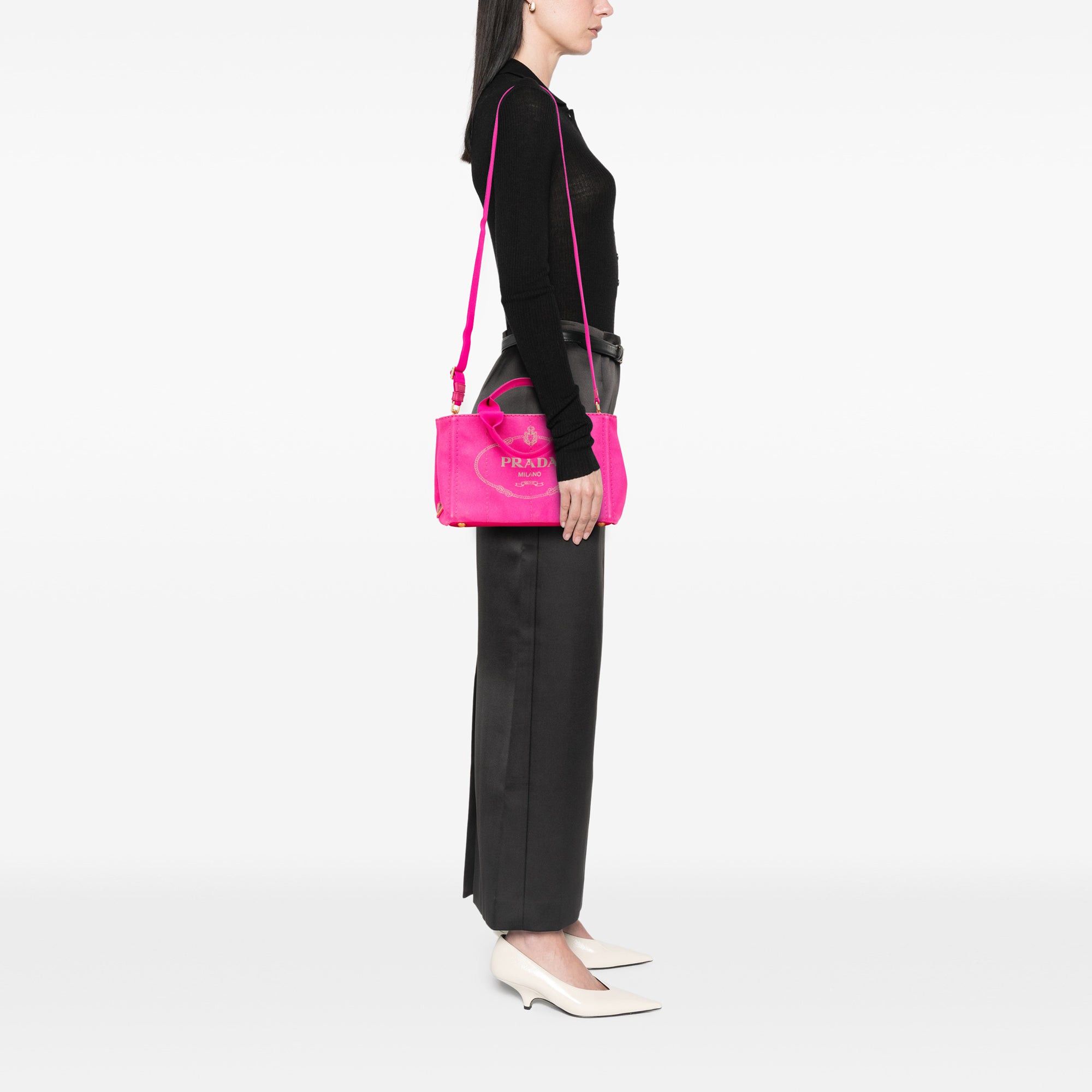 Prada Small Canvas Canapa Logo Satchel Size ONE SIZE - 10 Thumbnail