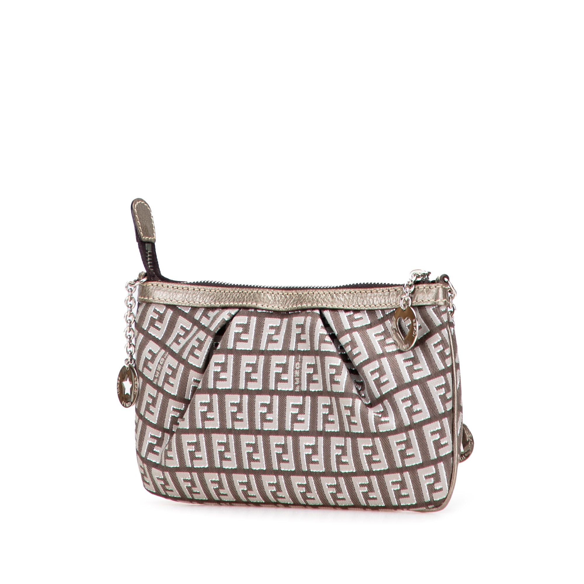 Fendi Zucchino Canvas Chain Pochette Size ONE SIZE - 2 Thumbnail