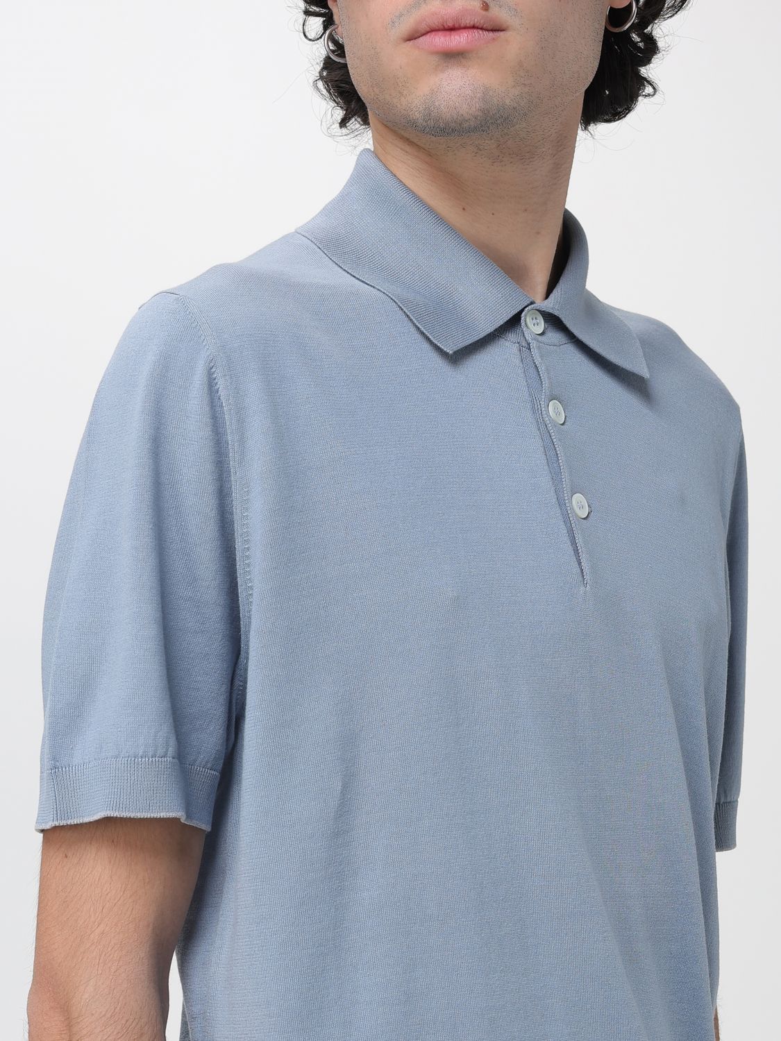 Brunello Cucinelli Brunello Cucinelli Polo Shirt Men Blue Size US L / EU 52-54 / 3 - 4 Thumbnail