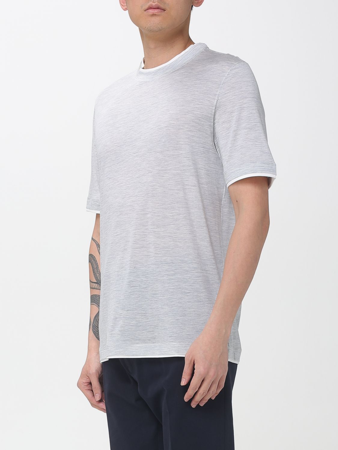 Brunello Cucinelli Brunello Cucinelli T-Shirt Men Grey Size US M / EU 48-50 / 2 - 4 Thumbnail