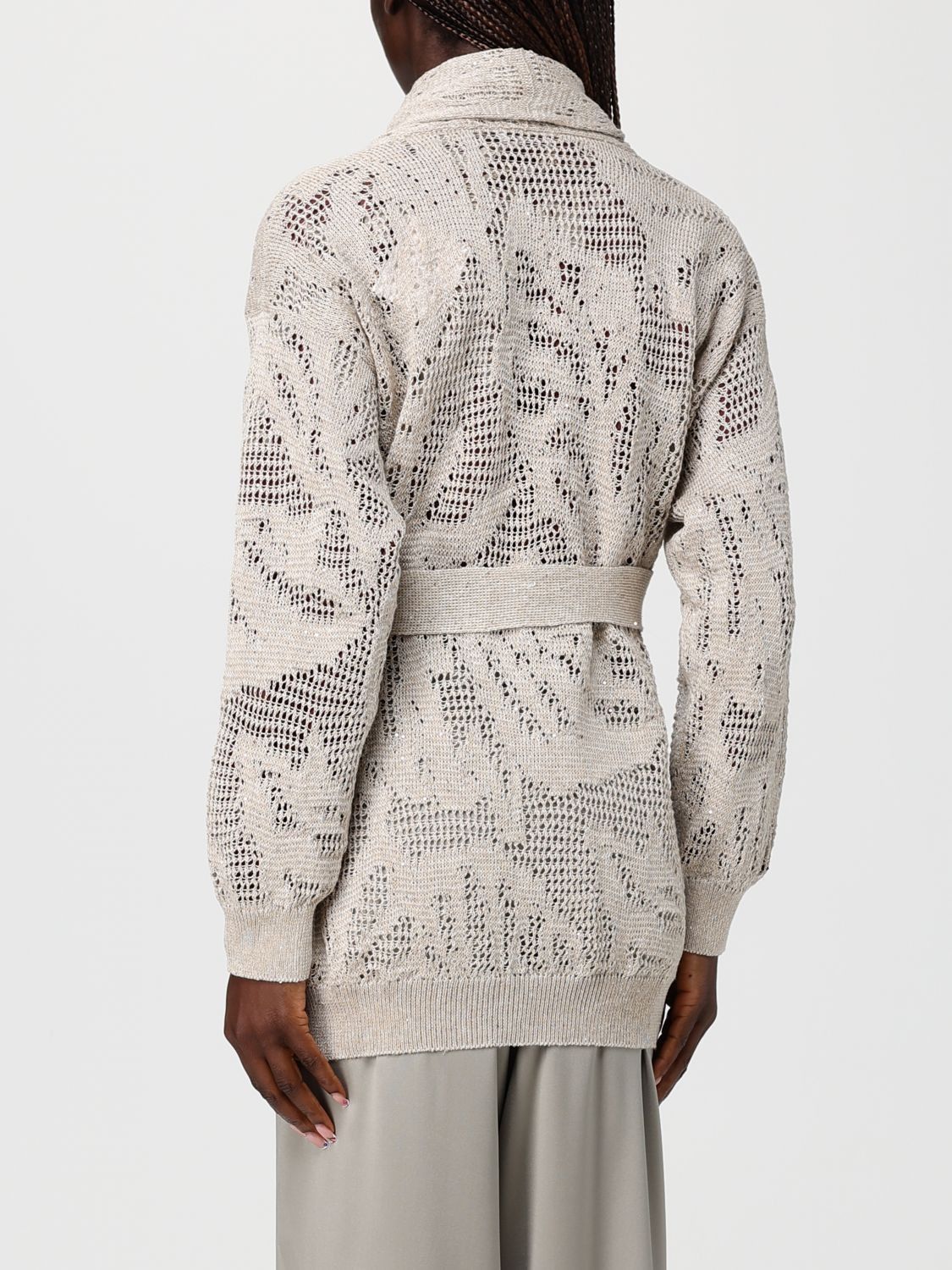 Brunello Cucinelli Brunello Cucinelli Sweater Woman Beige Size M / US 6-8 / IT 42-44 - 3 Thumbnail