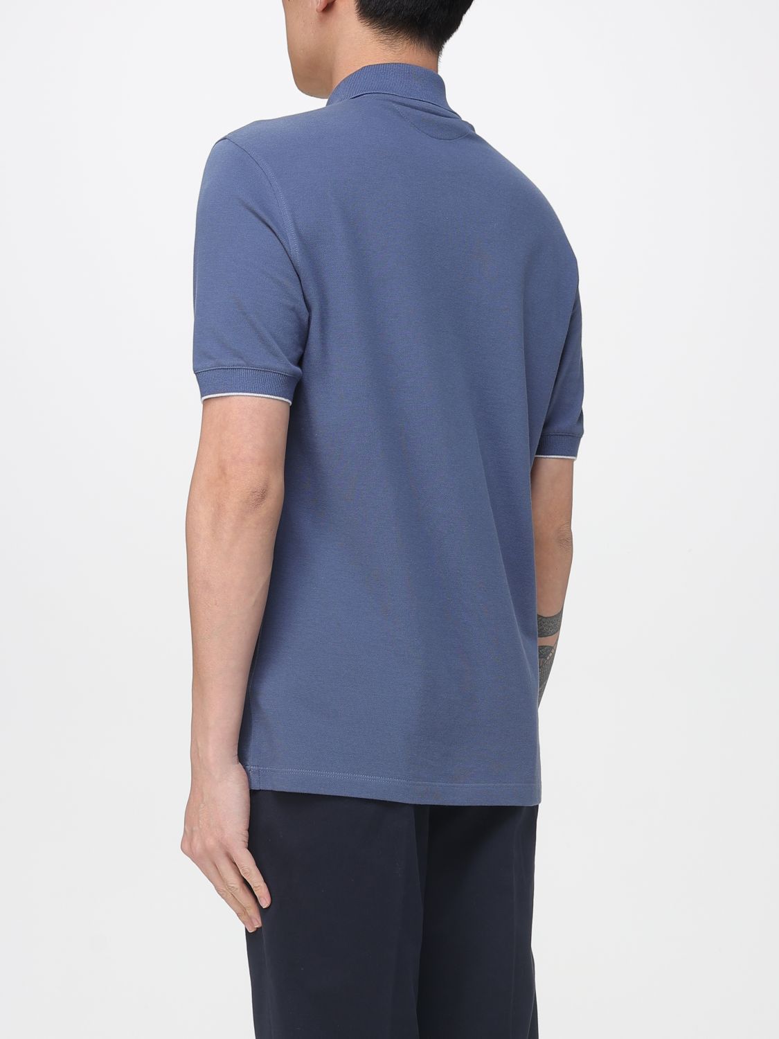 Brunello Cucinelli Brunello Cucinelli Polo Shirt Men Blue Size US L / EU 52-54 / 3 - 3 Thumbnail