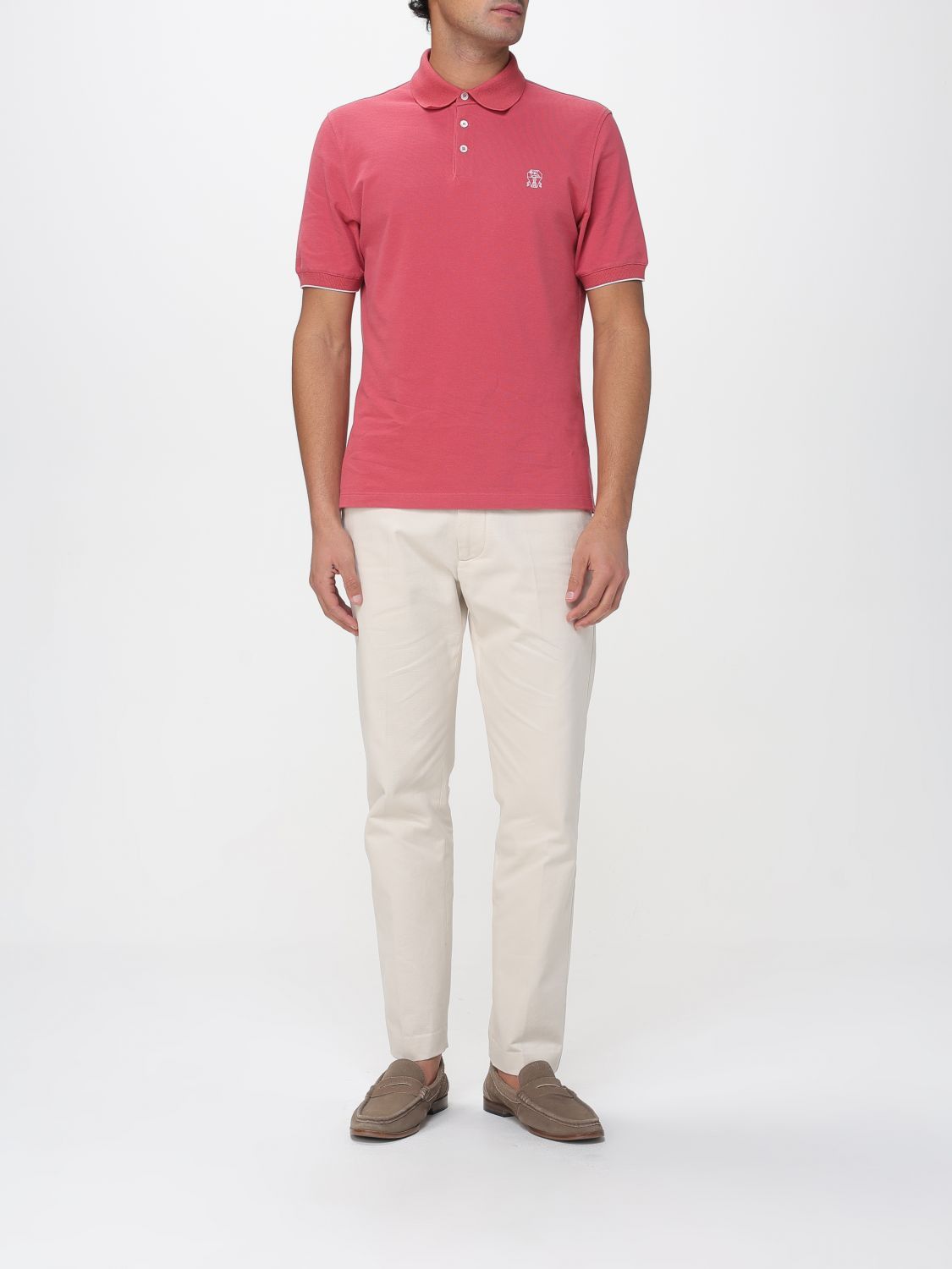 Brunello Cucinelli Brunello Cucinelli Polo Shirt Men Red Size US M / EU 48-50 / 2 - 2 Thumbnail