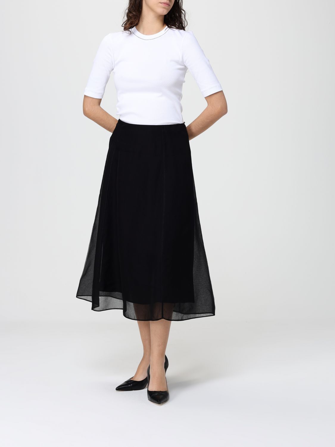 Brunello Cucinelli Brunello Cucinelli Skirt Woman Black Size 28" / US 6 / IT 42 - 2 Thumbnail