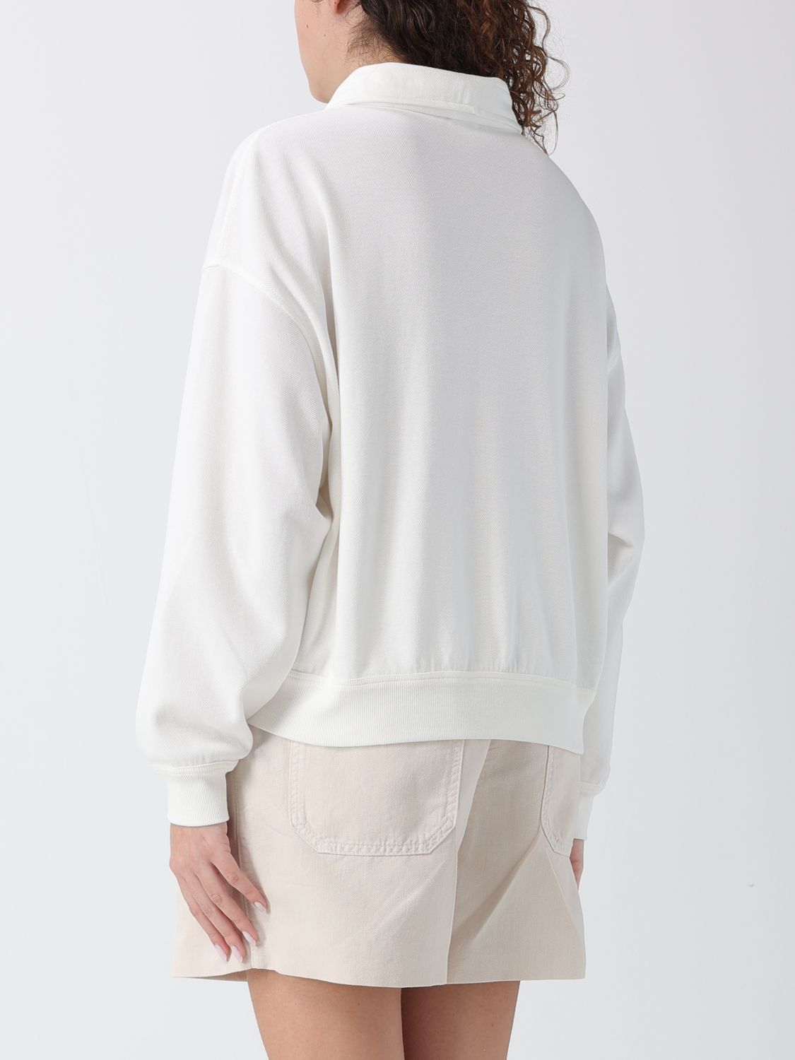 Brunello Cucinelli Brunello Cucinelli Sweatshirt Woman White Size L / US 10 / IT 46 - 3 Thumbnail
