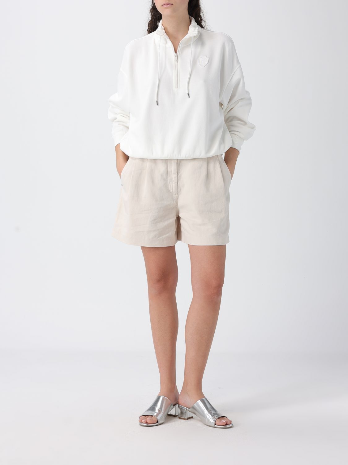 Brunello Cucinelli Brunello Cucinelli Sweatshirt Woman White Size M / US 6-8 / IT 42-44 - 2 Thumbnail