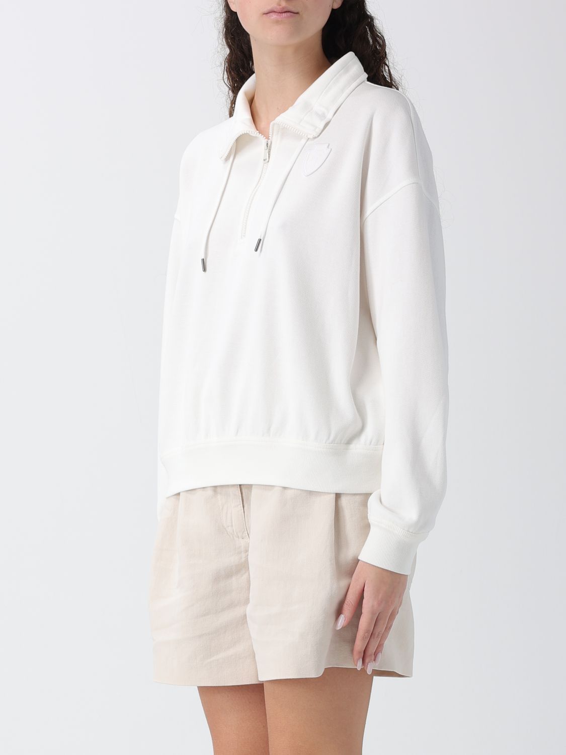 Brunello Cucinelli Brunello Cucinelli Sweatshirt Woman White Size M / US 6-8 / IT 42-44 - 4 Thumbnail