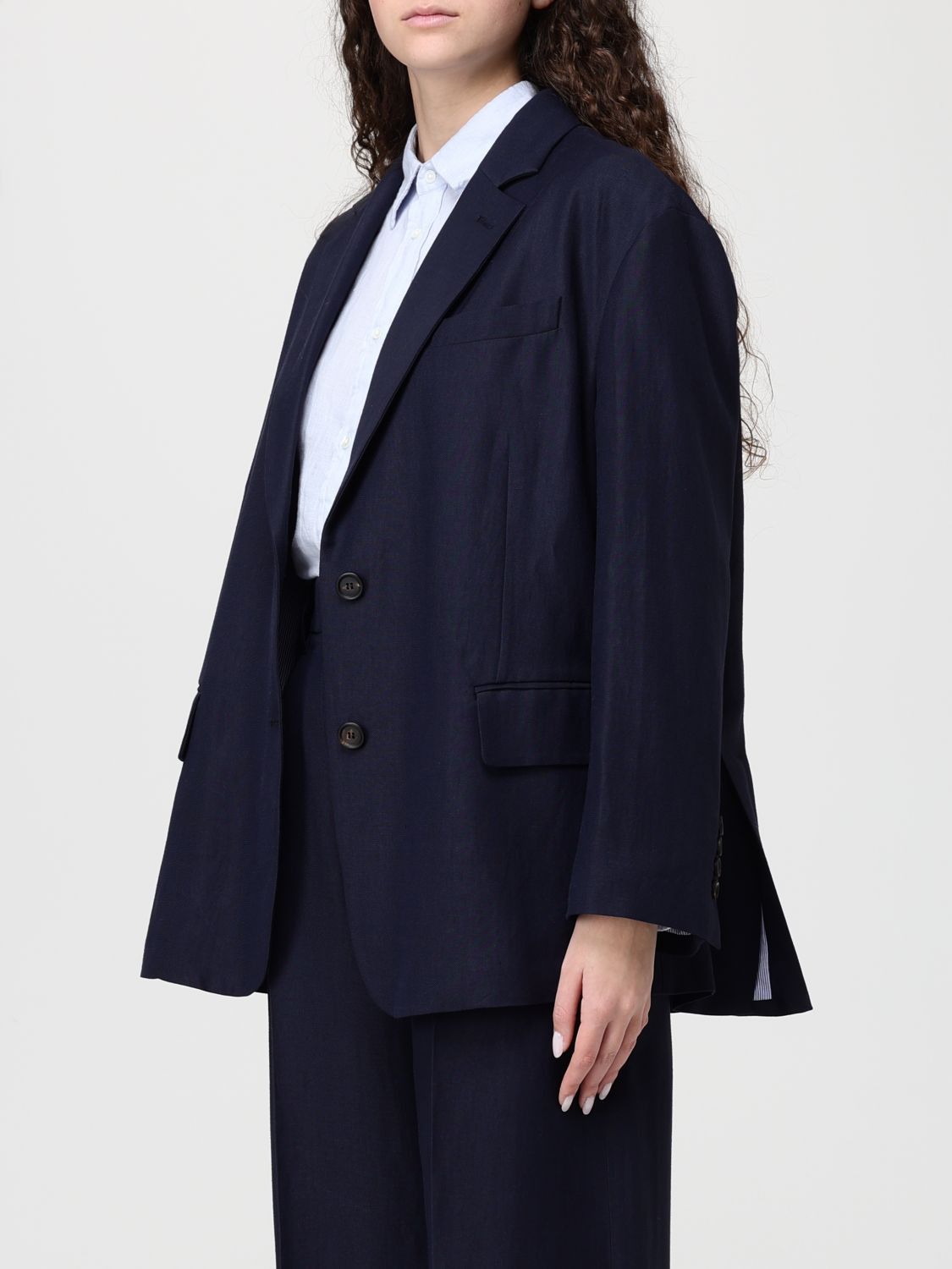 Brunello Cucinelli Brunello Cucinelli Jacket Woman Blue Size XS / US 0-2 / IT 36-38 - 4 Thumbnail