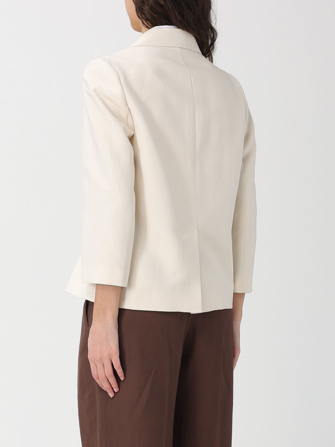 Brunello Cucinelli Brunello Cucinelli Jacket Woman Cream Size S / US 4 / IT 40 - 3 Thumbnail