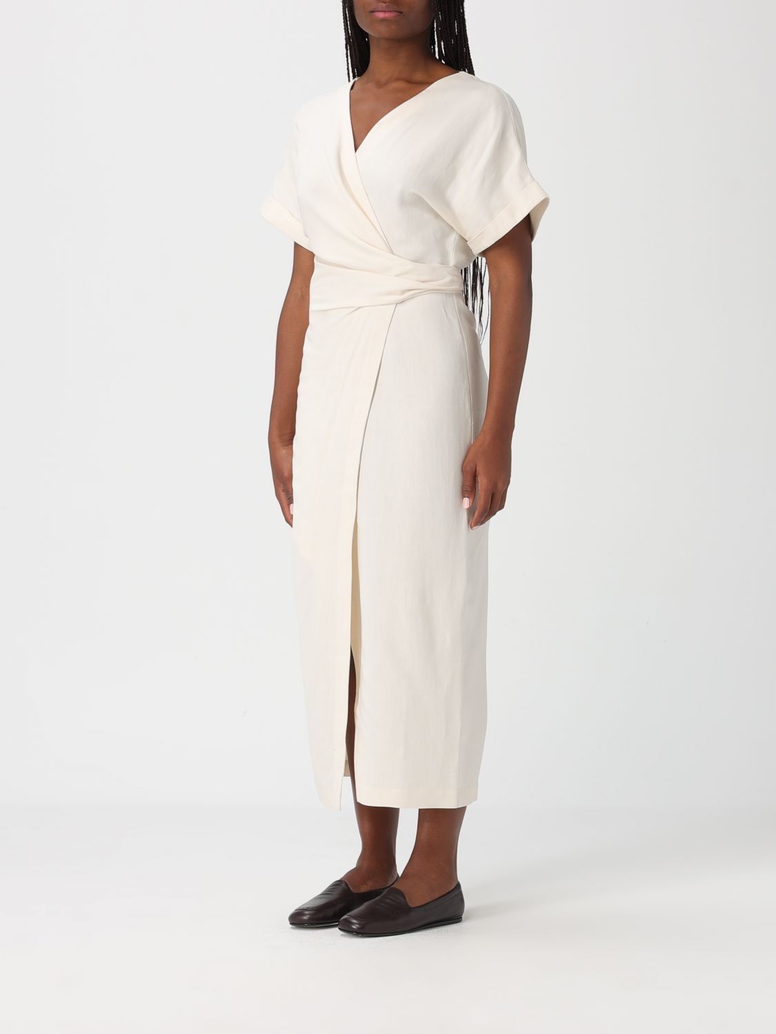 Brunello Cucinelli Brunello Cucinelli Dress Woman Cream Size M / US 6-8 / IT 42-44 - 3 Thumbnail