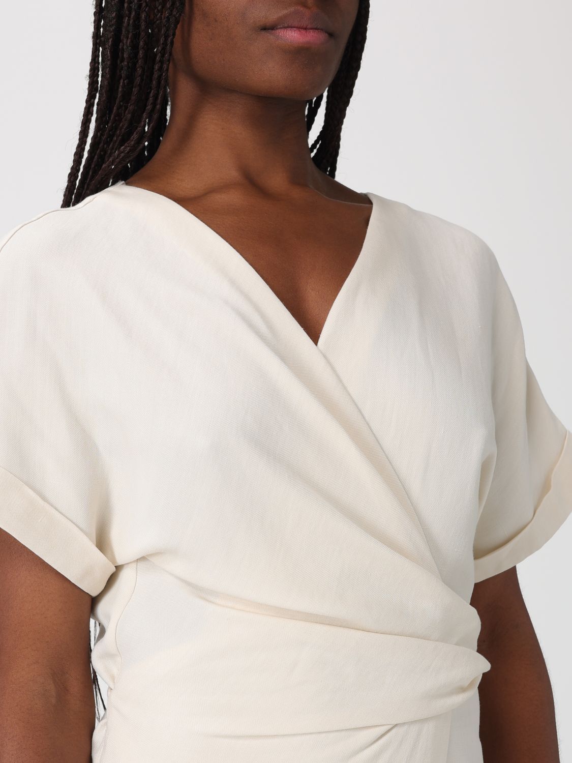 Brunello Cucinelli Brunello Cucinelli Dress Woman Cream Size M / US 6-8 / IT 42-44 - 4 Thumbnail