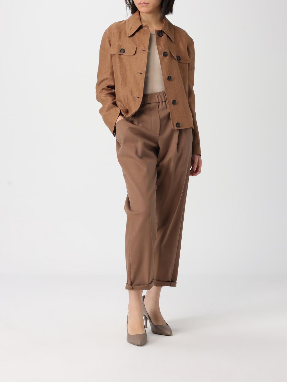 Brunello Cucinelli Brunello Cucinelli Jacket Woman Brown Size S / US 4 / IT 40 - 2 Thumbnail