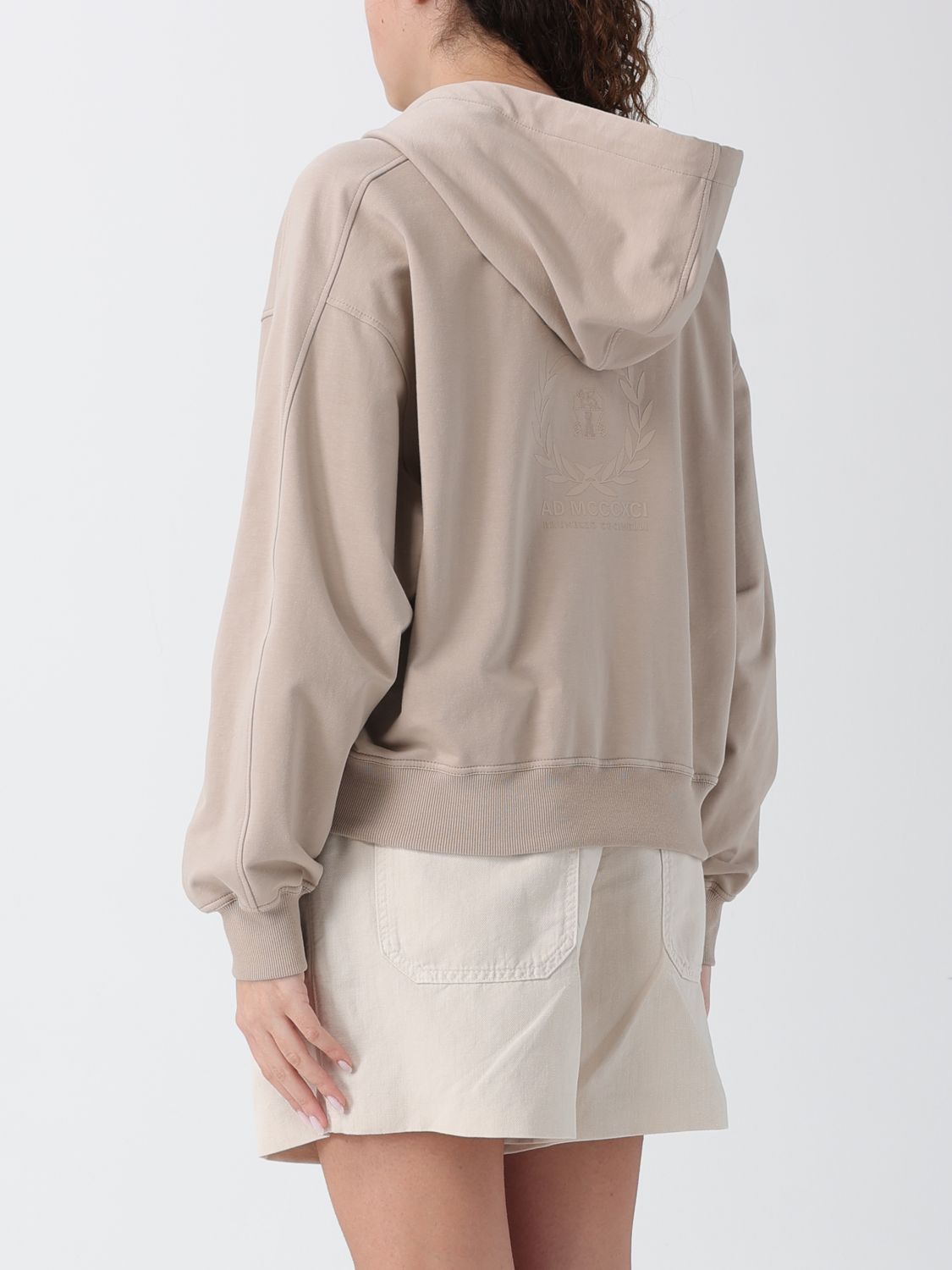 Brunello Cucinelli Brunello Cucinelli Sweatshirt Woman Brown Size L / US 10 / IT 46 - 3 Thumbnail