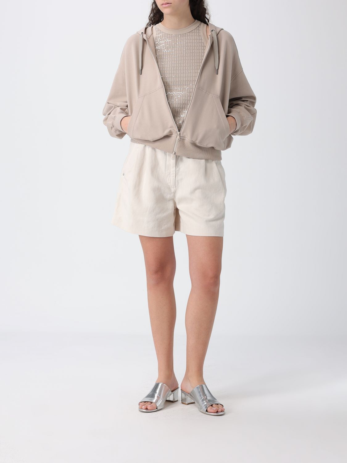 Brunello Cucinelli Brunello Cucinelli Sweatshirt Woman Brown Size S / US 4 / IT 40 - 2 Thumbnail