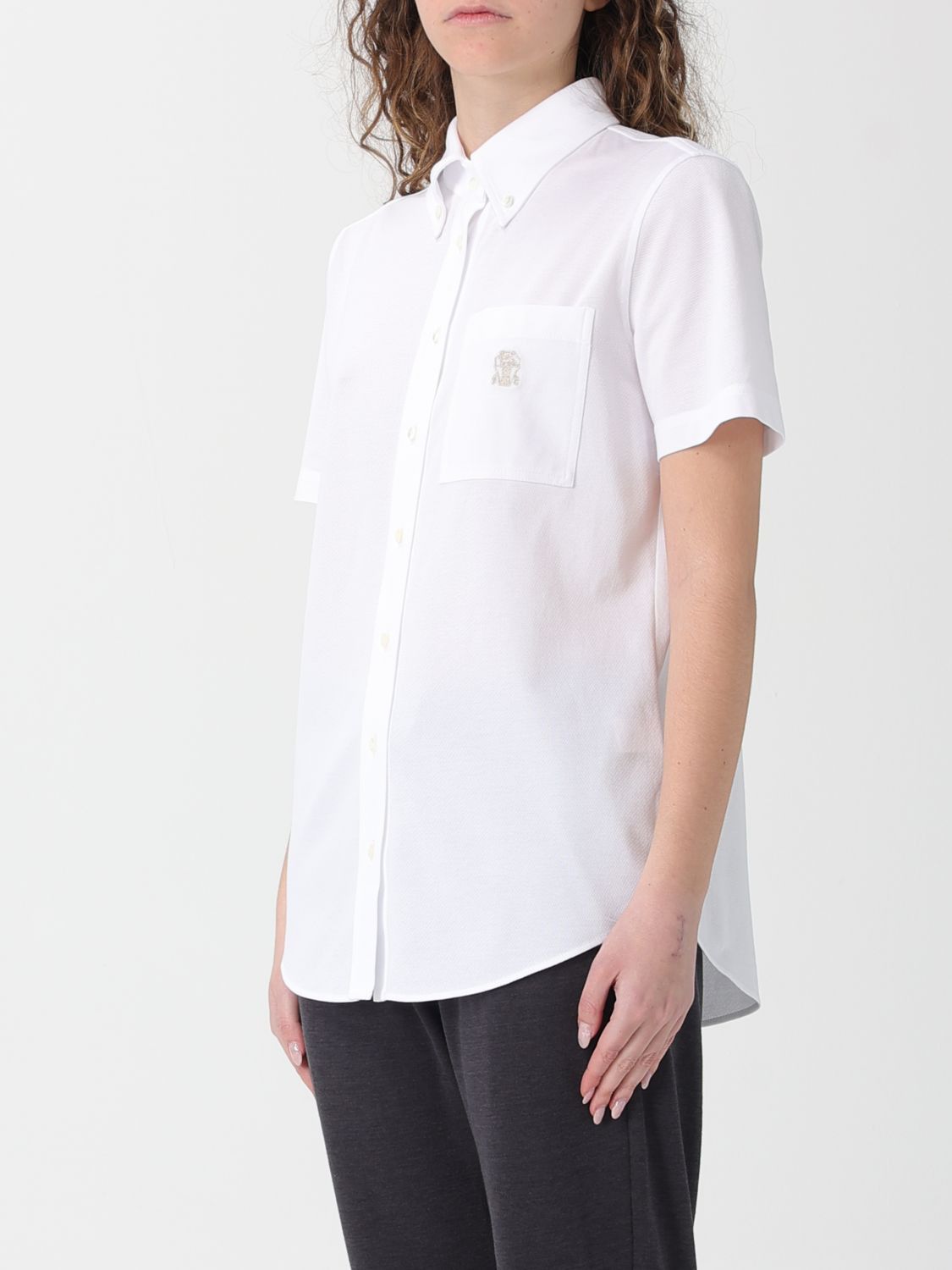 Brunello Cucinelli Brunello Cucinelli Shirt Woman White Size M / US 6-8 / IT 42-44 - 4 Thumbnail