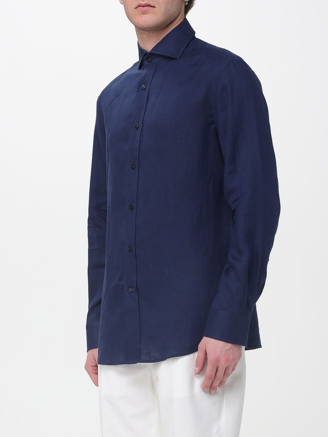 Brunello Cucinelli Brunello Cucinelli Shirt Men Navy Size US XL / EU 56 / 4 - 4 Thumbnail