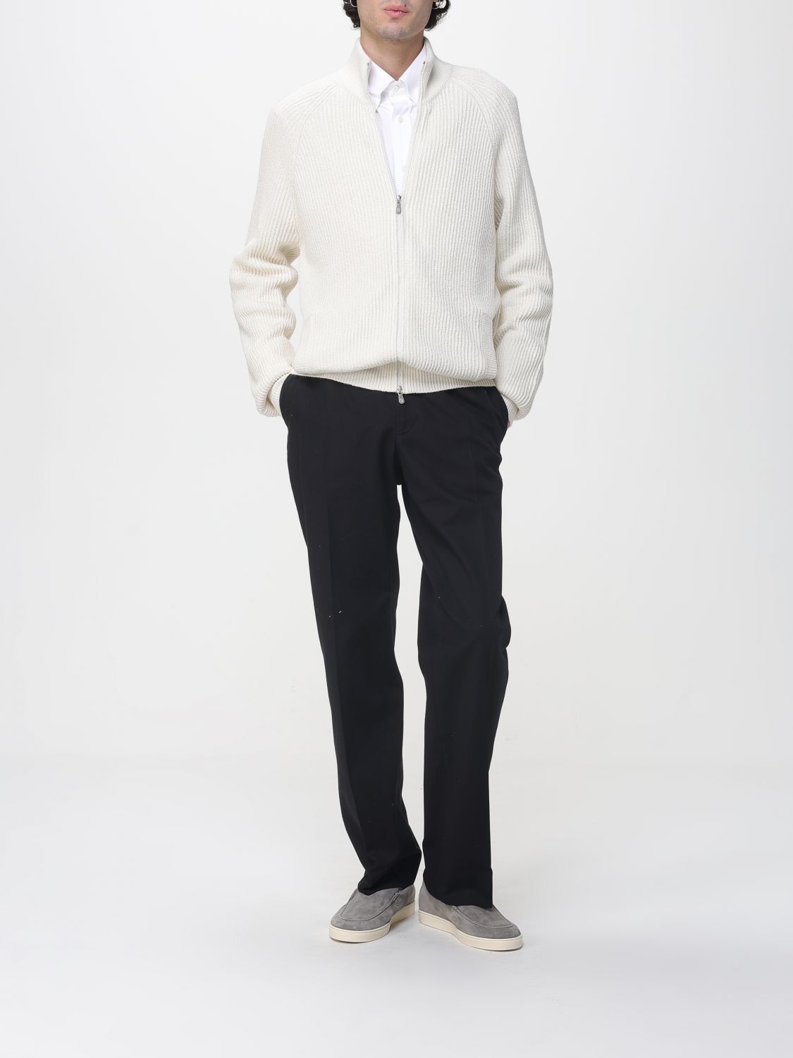 Brunello Cucinelli Brunello Cucinelli Sweater Men White Size US XL / EU 56 / 4 - 2 Thumbnail