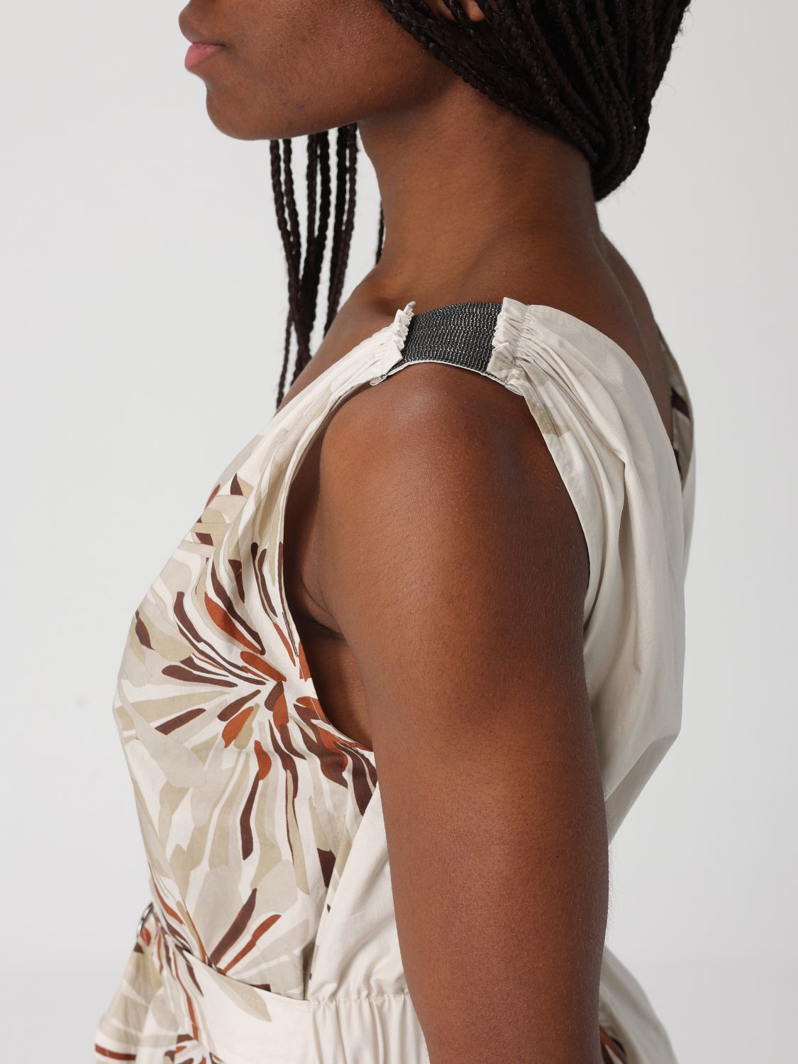 Brunello Cucinelli Brunello Cucinelli Dress Woman Beige Size M / US 6-8 / IT 42-44 - 4 Thumbnail